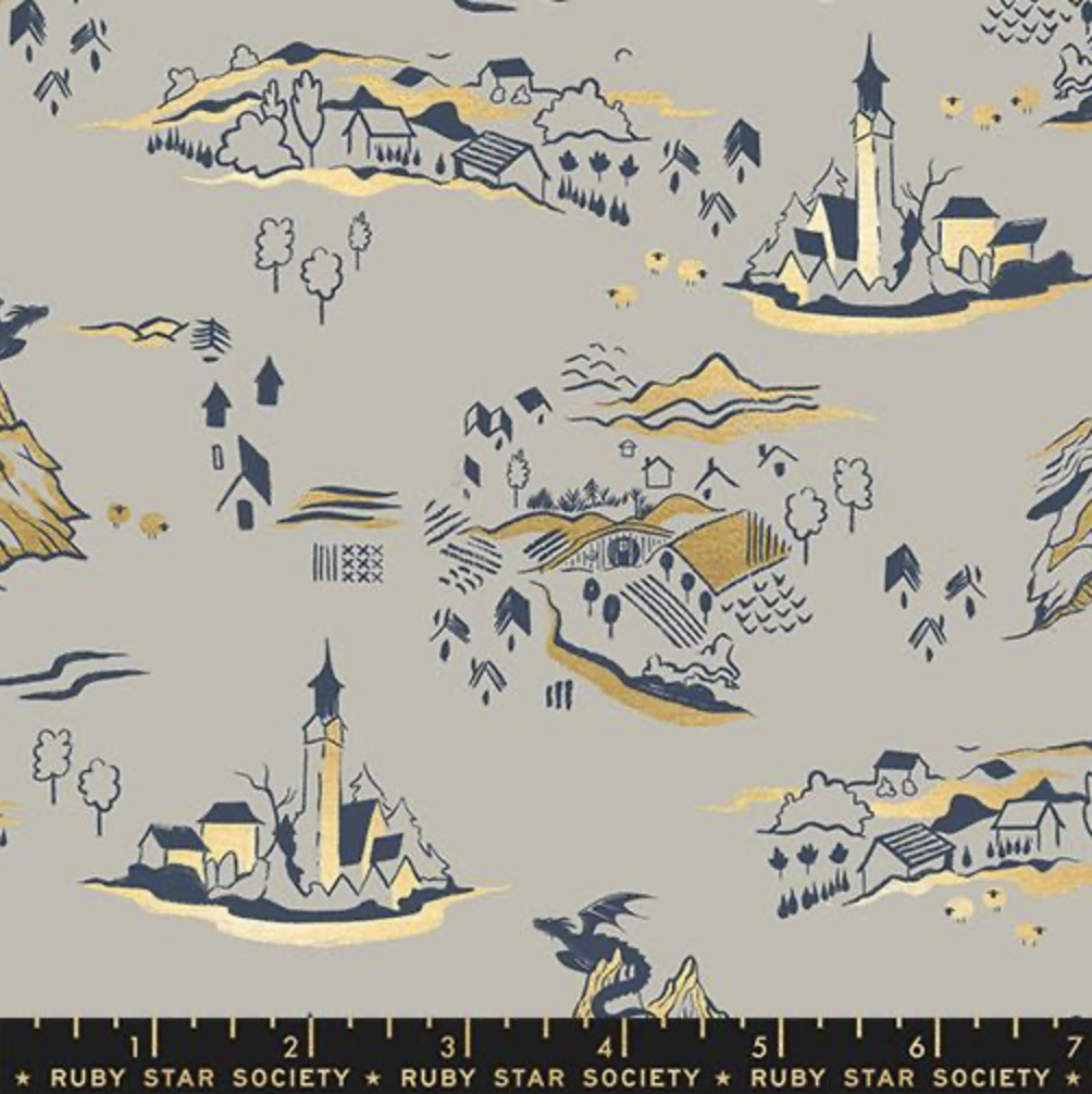 Fireglow: Mountain Town Landscape by RUBY STAR SOCIETY
