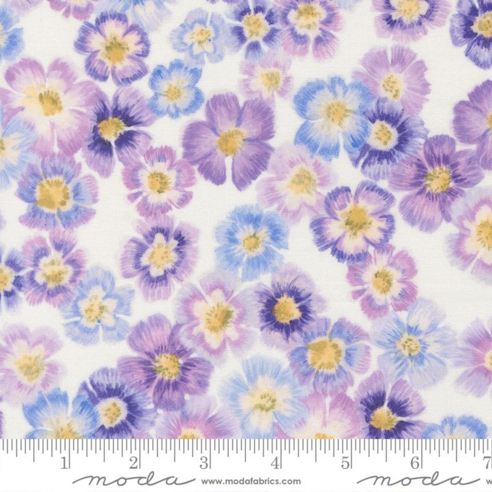 Delphinium:  Auricula Flowers by MODA FABRICS