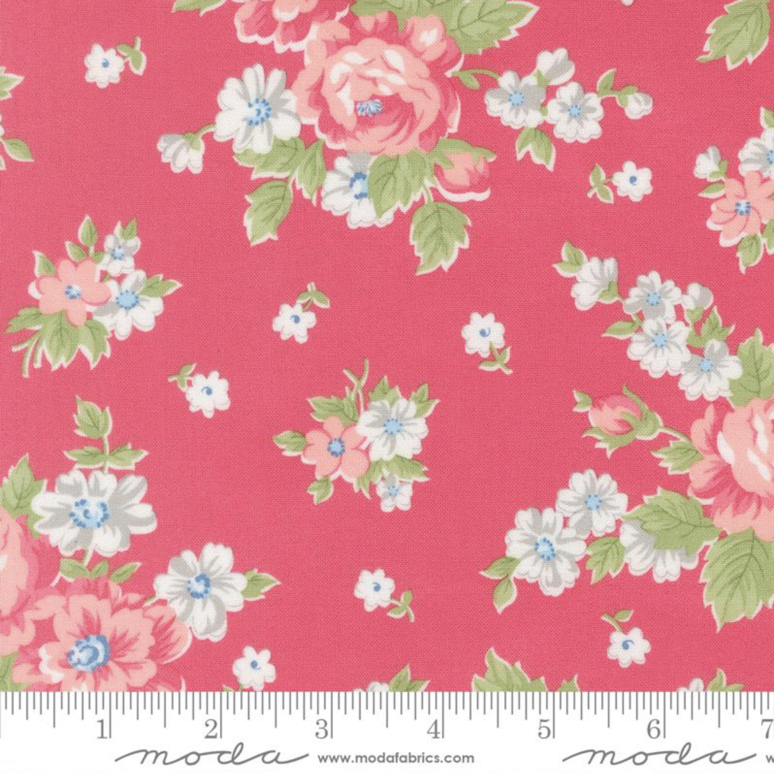 Cat Named Stitch: Cabbage Rose by MODA FABRICS