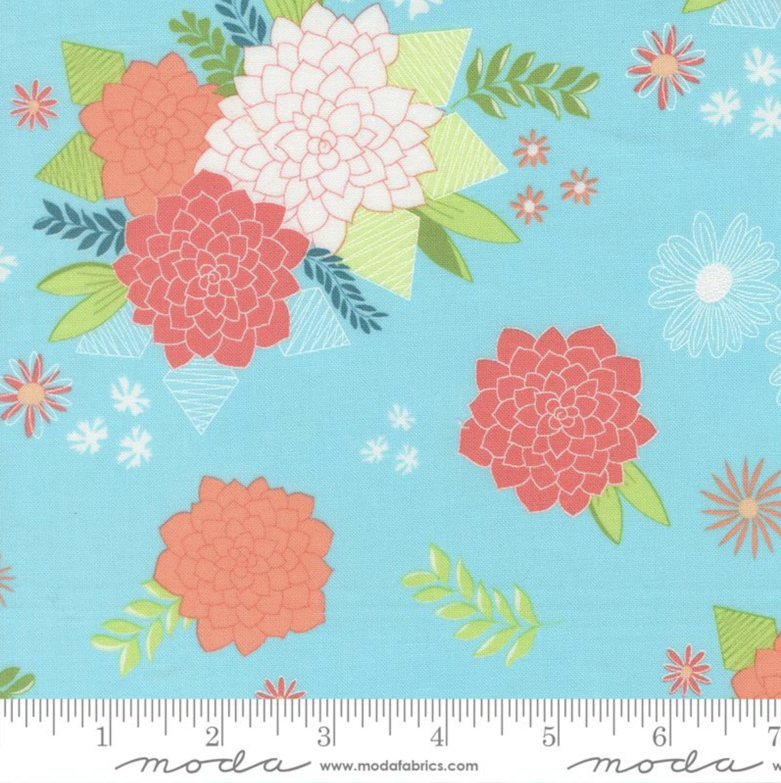 Honeyed Horizon: Bursting Blooms Floral by MODA FABRICS