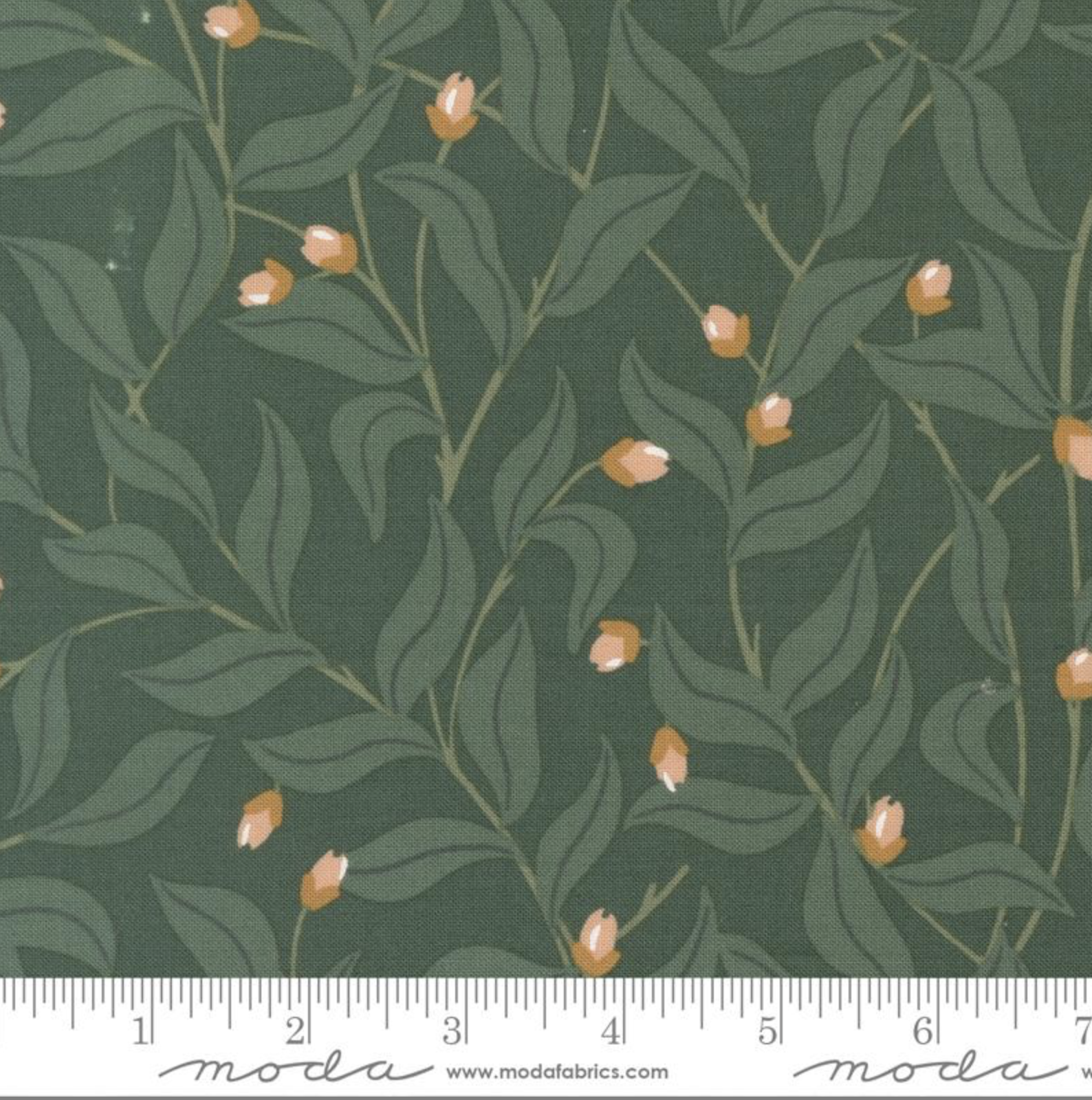Peachy: Peach Spruce Florals 38154-21 by MODA FABRICS
