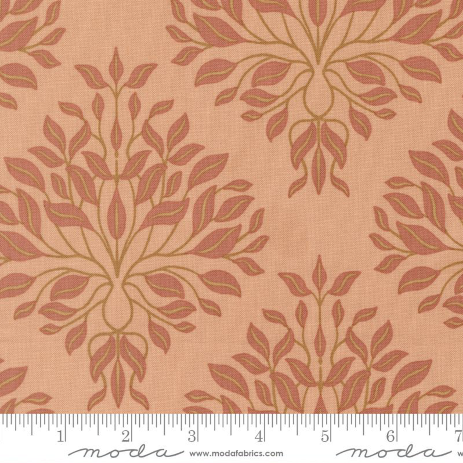 Peachy: Leaves by MODA FABRICS