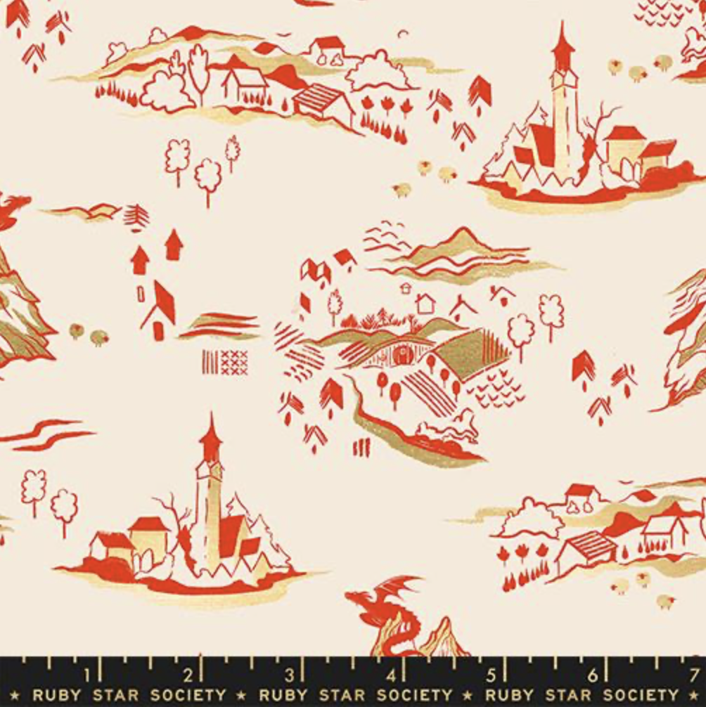 Fireglow: Mountain Town Landscape by RUBY STAR SOCIETY