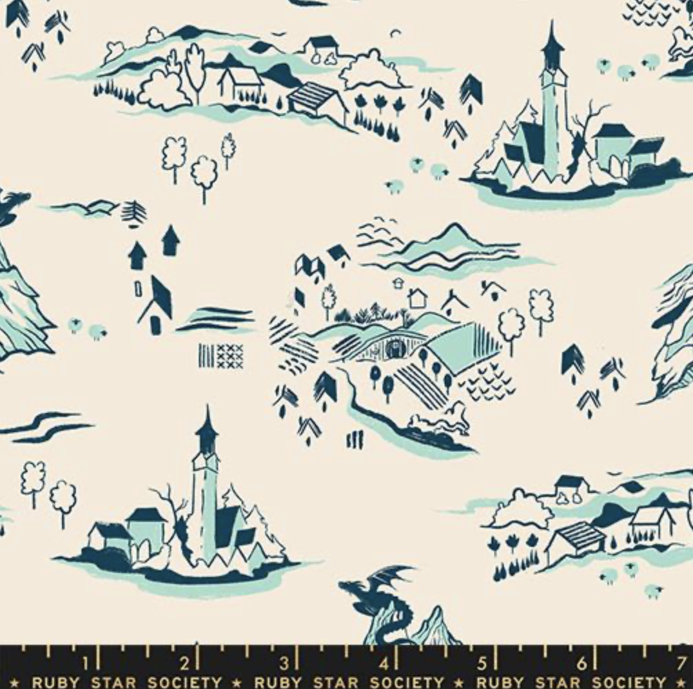 Fireglow: Mountain Town Landscape by RUBY STAR SOCIETY
