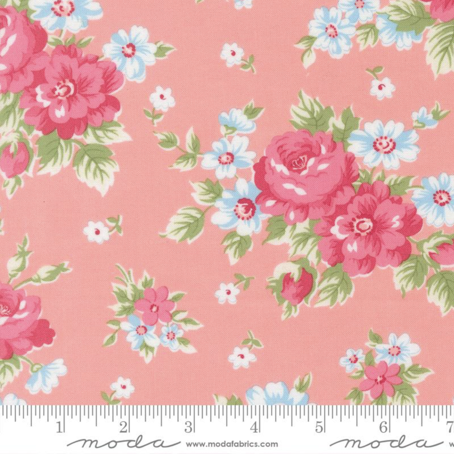 Cat Named Stitch: Cabbage Rose by MODA FABRICS