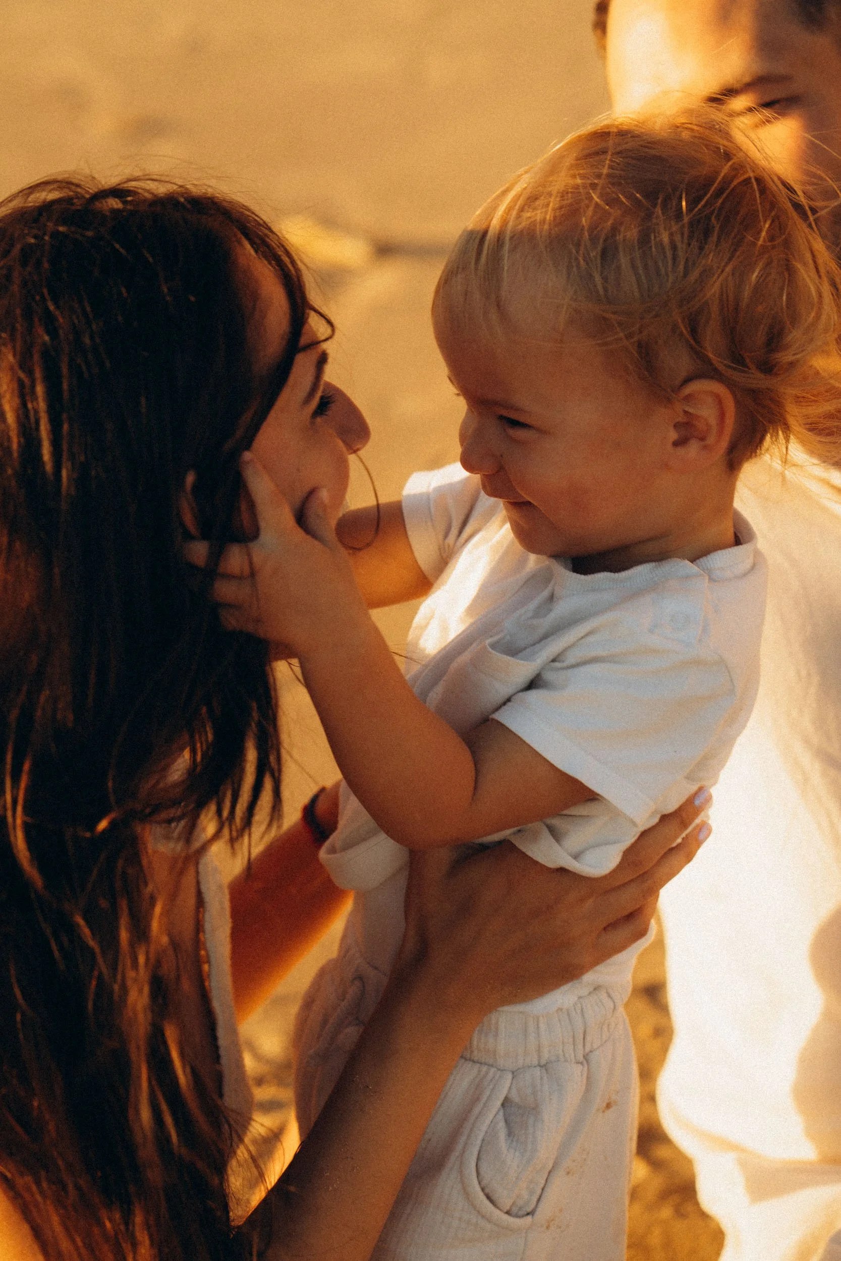 Emotional mother and child interaction captured by Algarve family photographer
