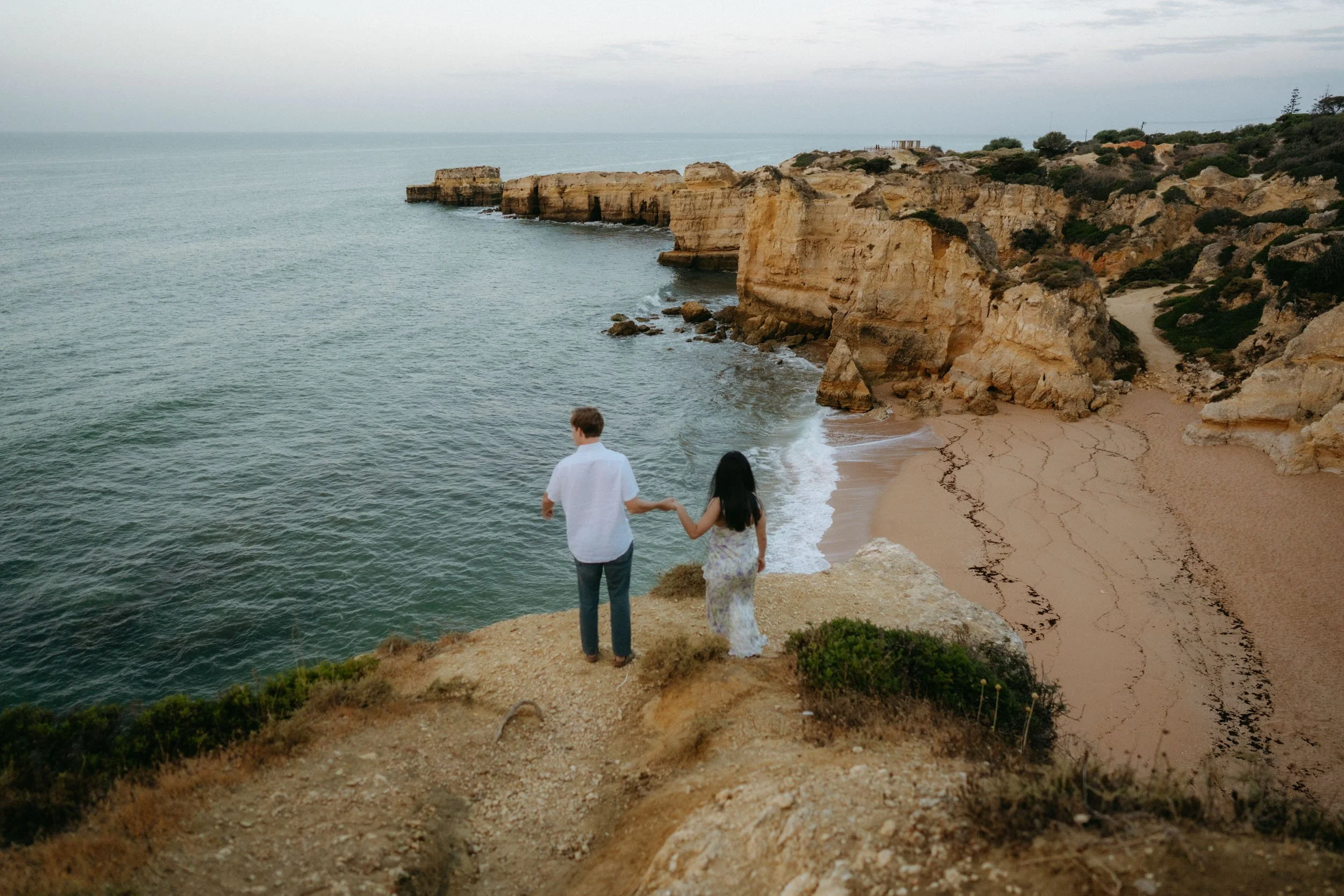 Engagement photoshoot at Praia da Coelha, Albufeira, Algarve.