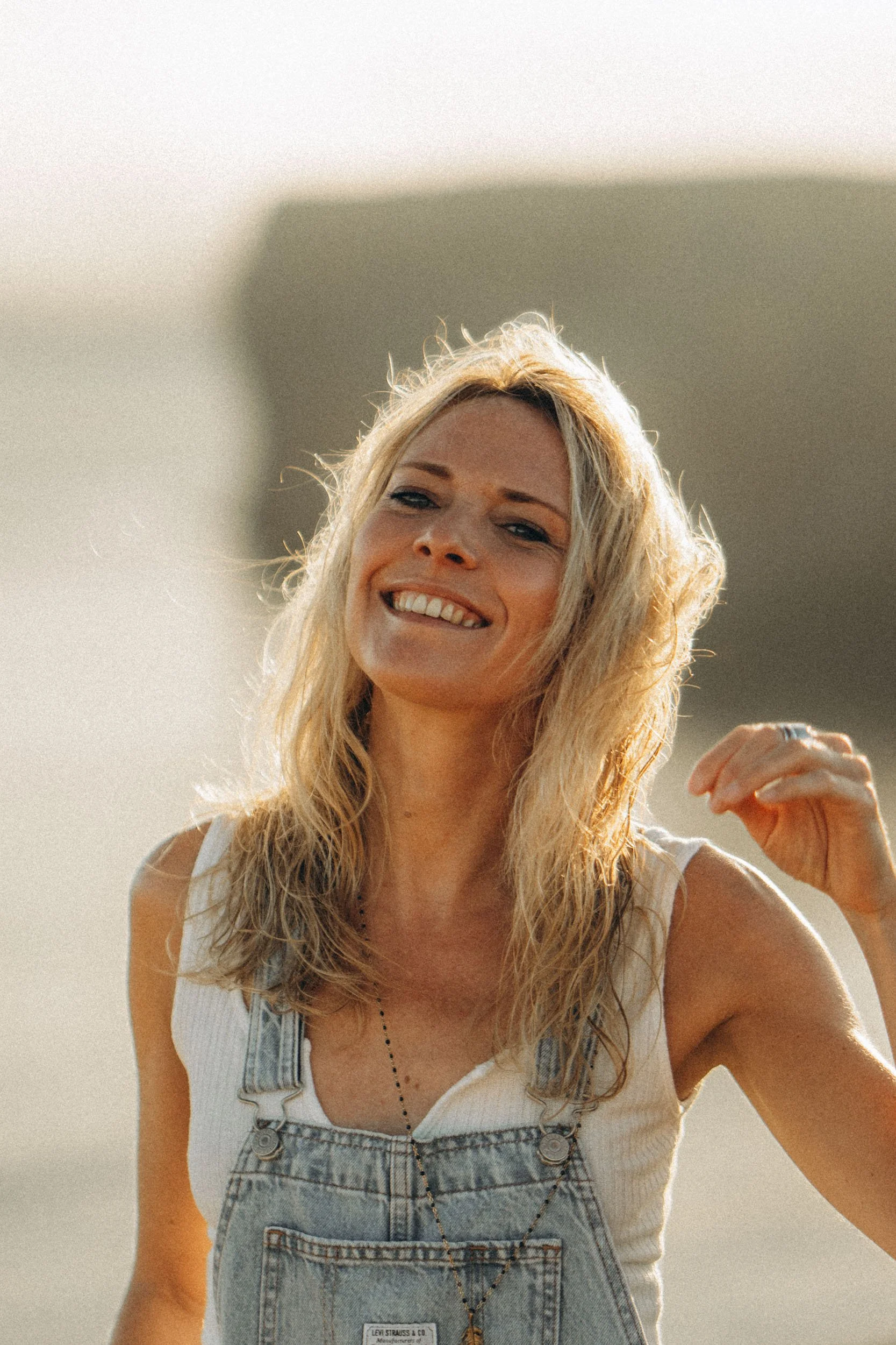 Authentic smiling portrait in Sagres — natural light photography on the West Coast Algarve