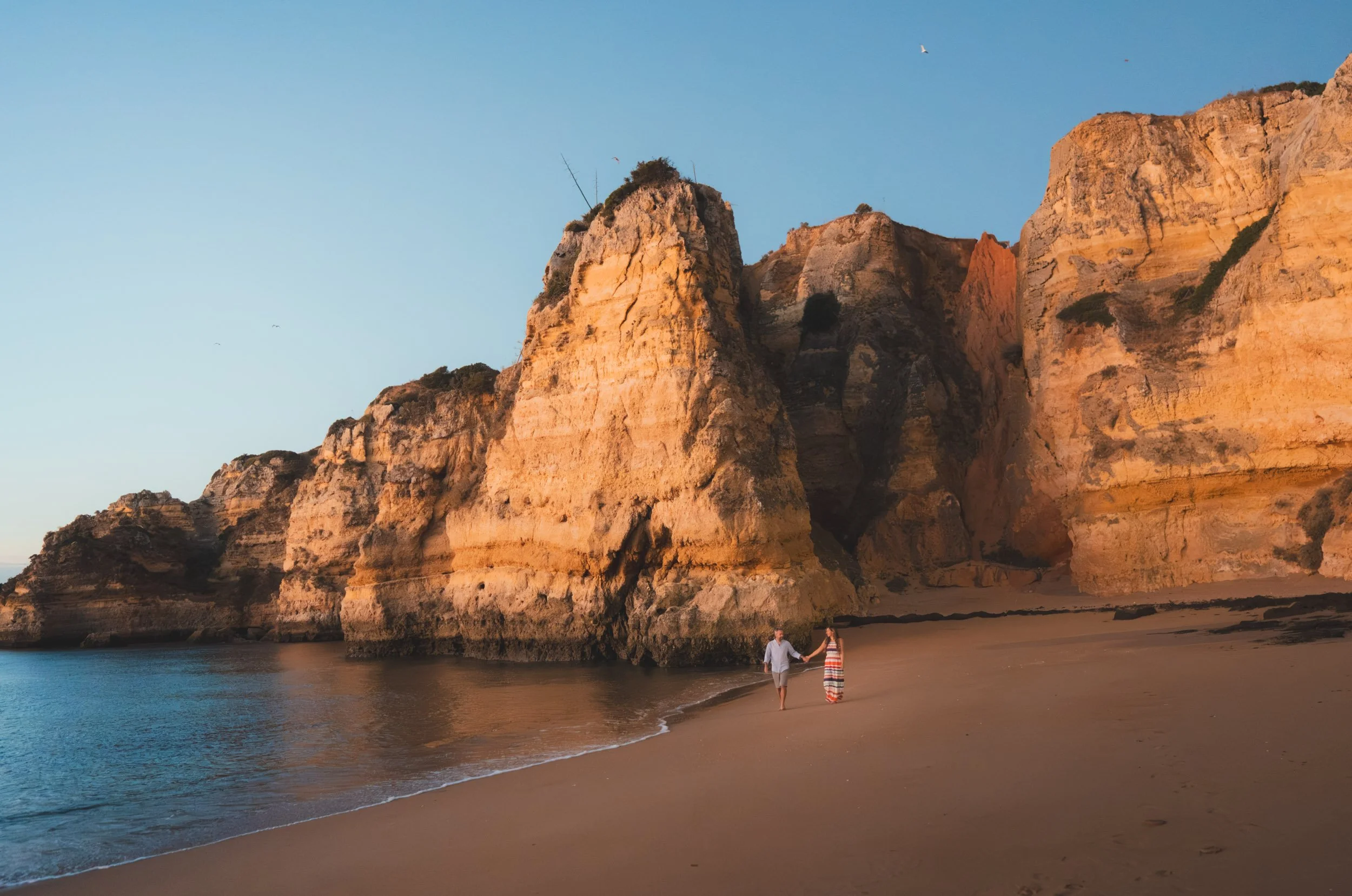 A couple photoshoot at Praia Dona Ana, Lagos, Algarve