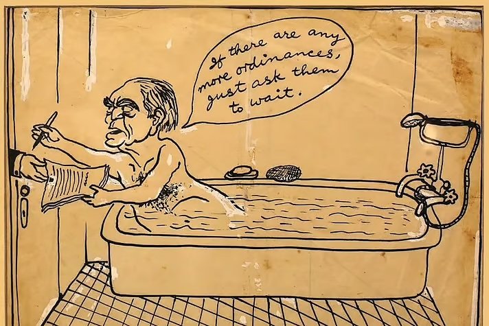  The cartoon by Abu Abraham published in 1975. 