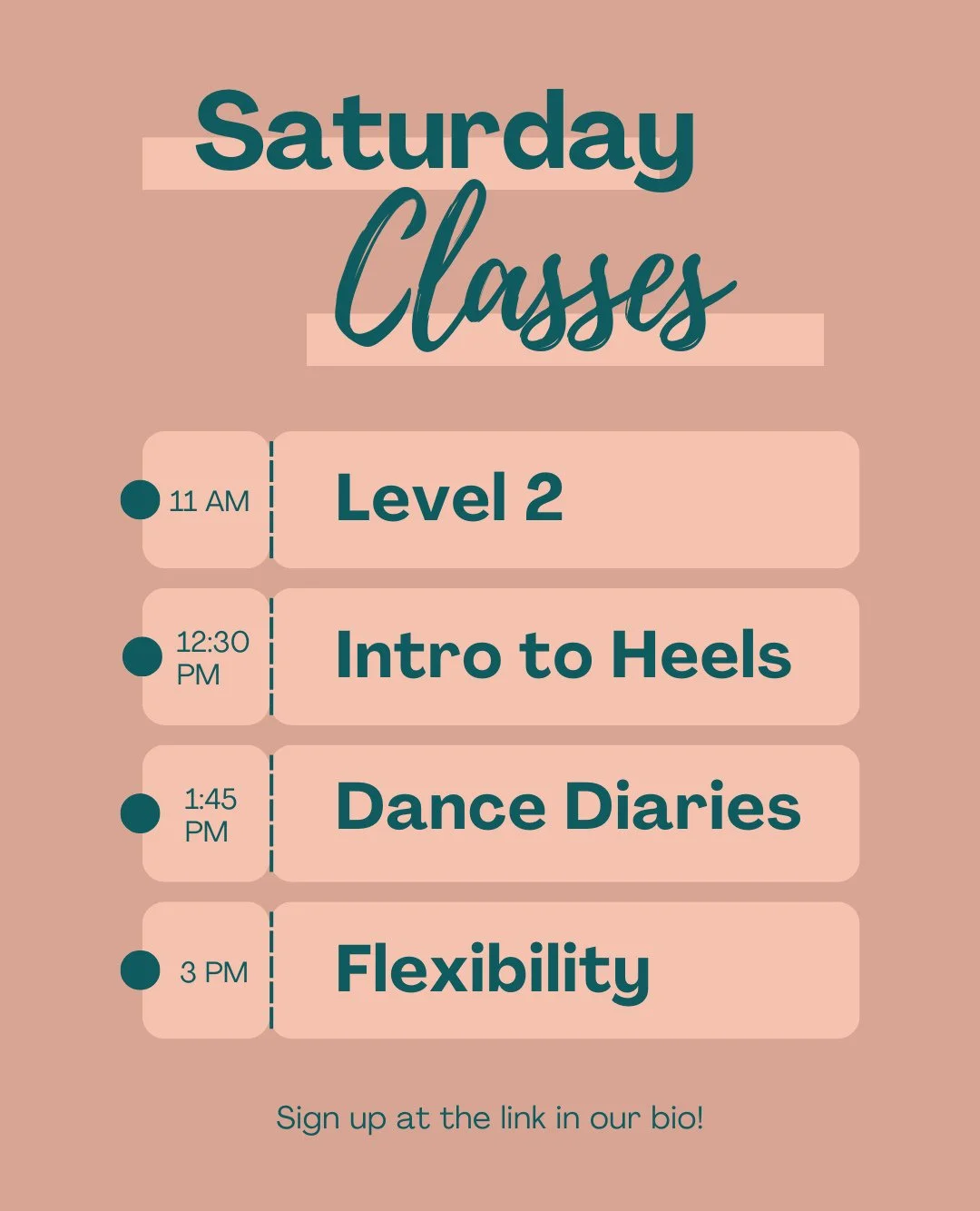 Weekend plans = handled 💅⁠
⁠
After so many of you asked for more weekend options&hellip; we've added 4 new Saturday classes at the studio! 🔥⁠
⁠
With a variety of levels &amp; styles, there's something for everyone on Saturdays now!⁠
⁠
👯 Bring a fr