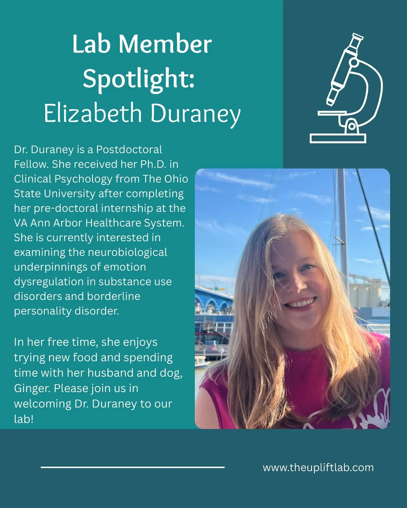 Welcome Elizabeth Duraney! 🎉