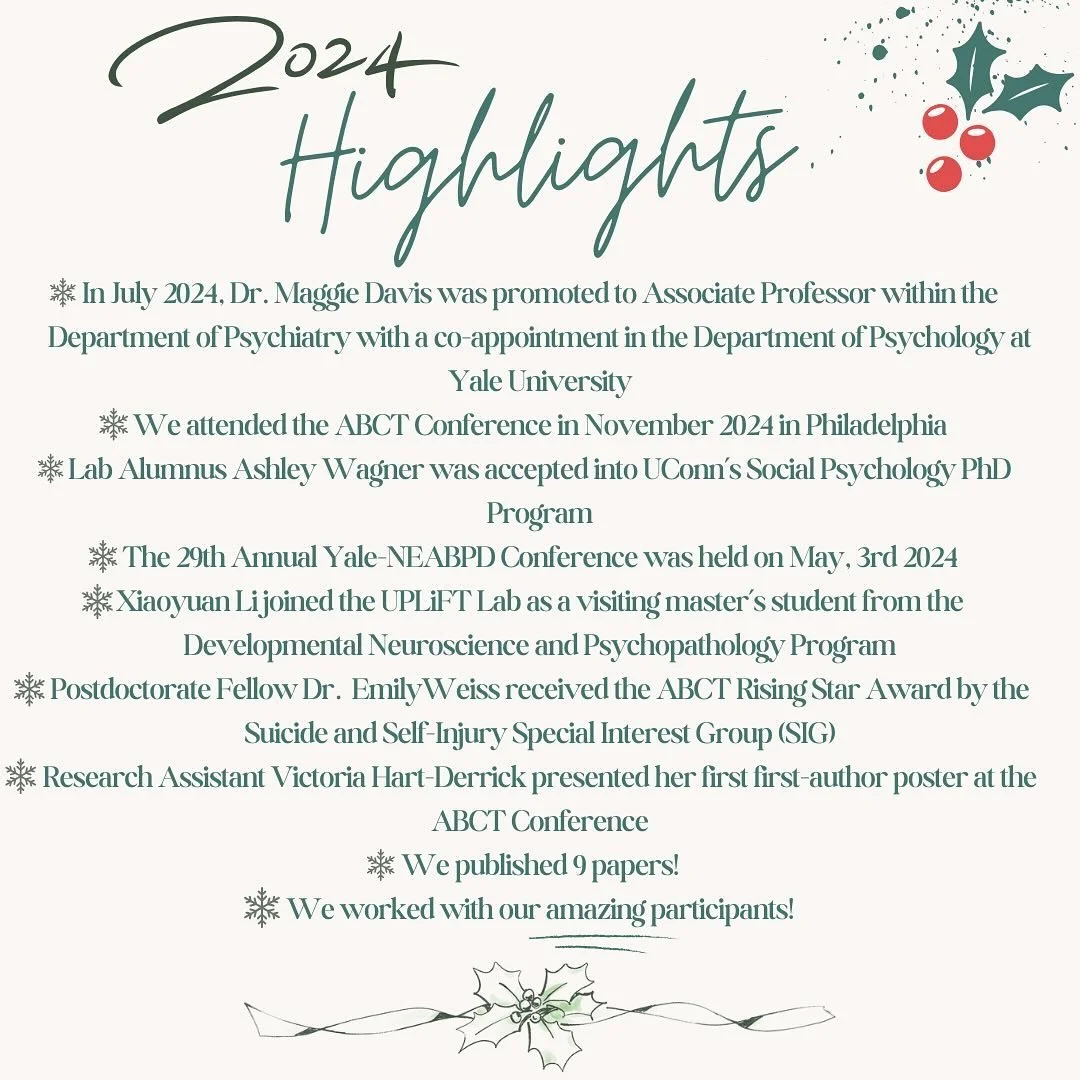 Looking back at 2024 with gratitude, reflection, and joy.  We can&rsquo;t wait to see what 2025 brings! 🩵✨ 
#2024 #newyear #bpdawareness #uplift #2025