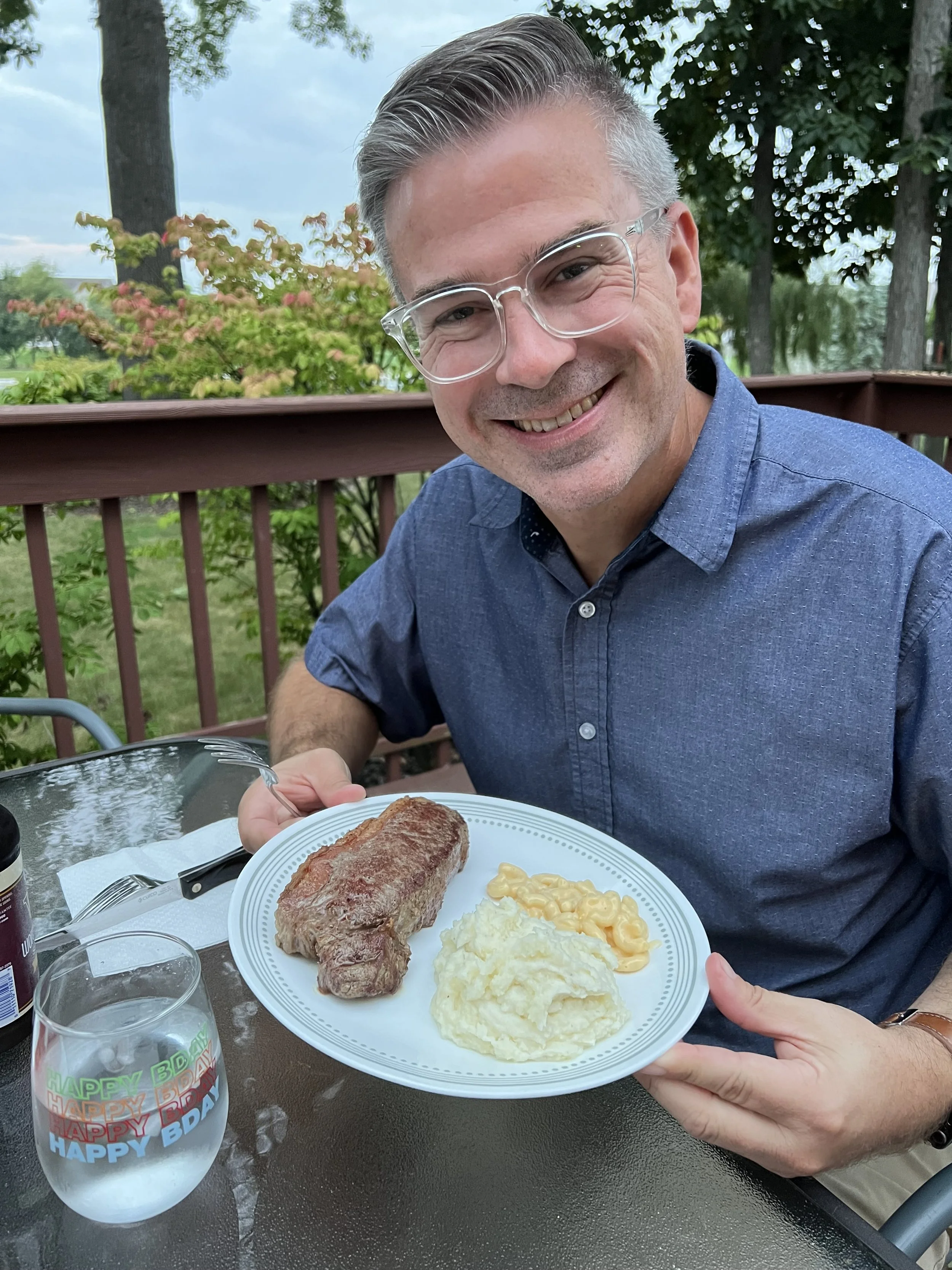 Back home for a birthday dinner