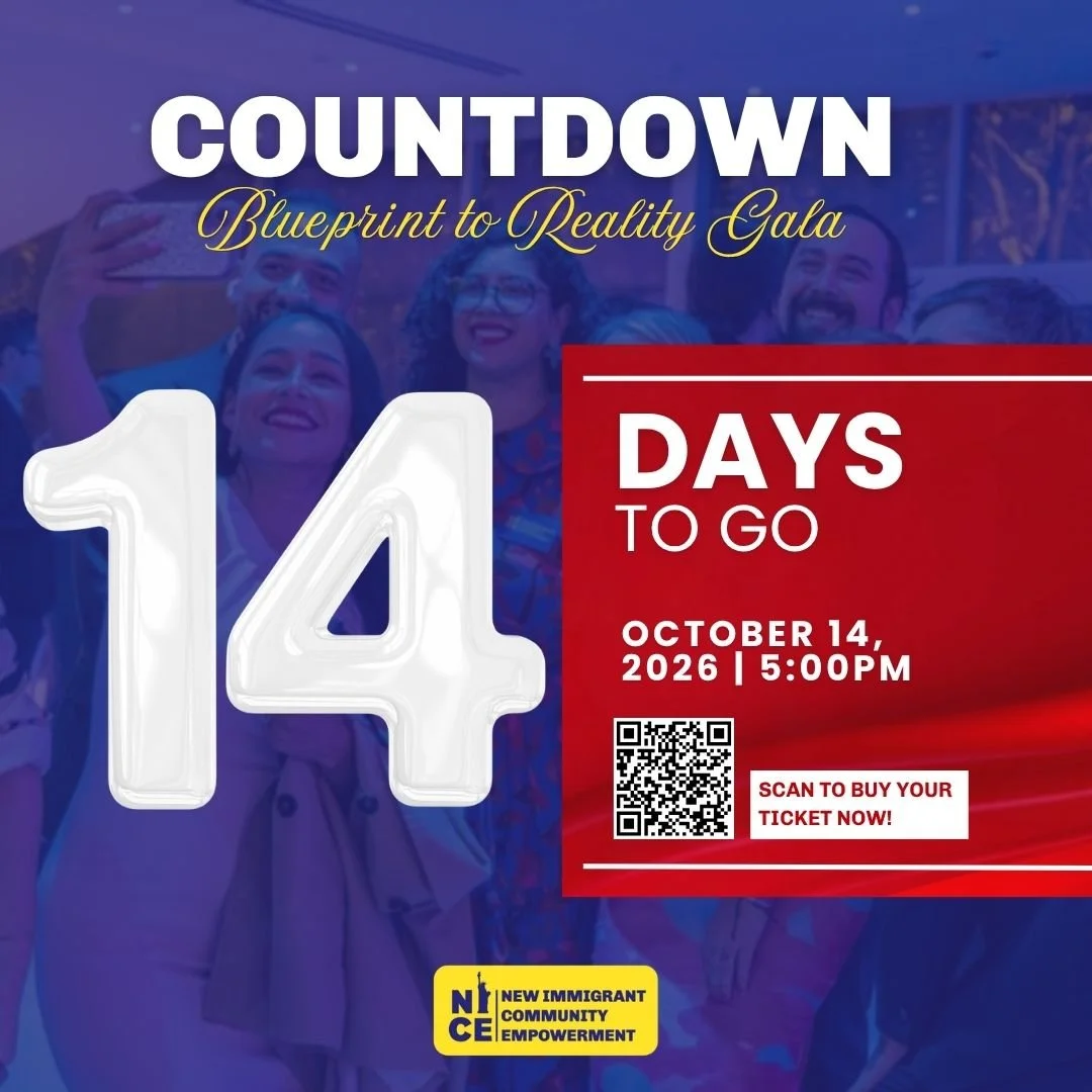 Just 14 DAYS until the Blueprint to Reality Gala! ✨

Celebrate the people and partnerships helping turn opportunity into reality for immigrant New Yorkers.

🎟️ Have you gotten your ticket yet? nynice.org/gala-2026
🗓 October 14 | 🕔 5 PM
📍 Museum o