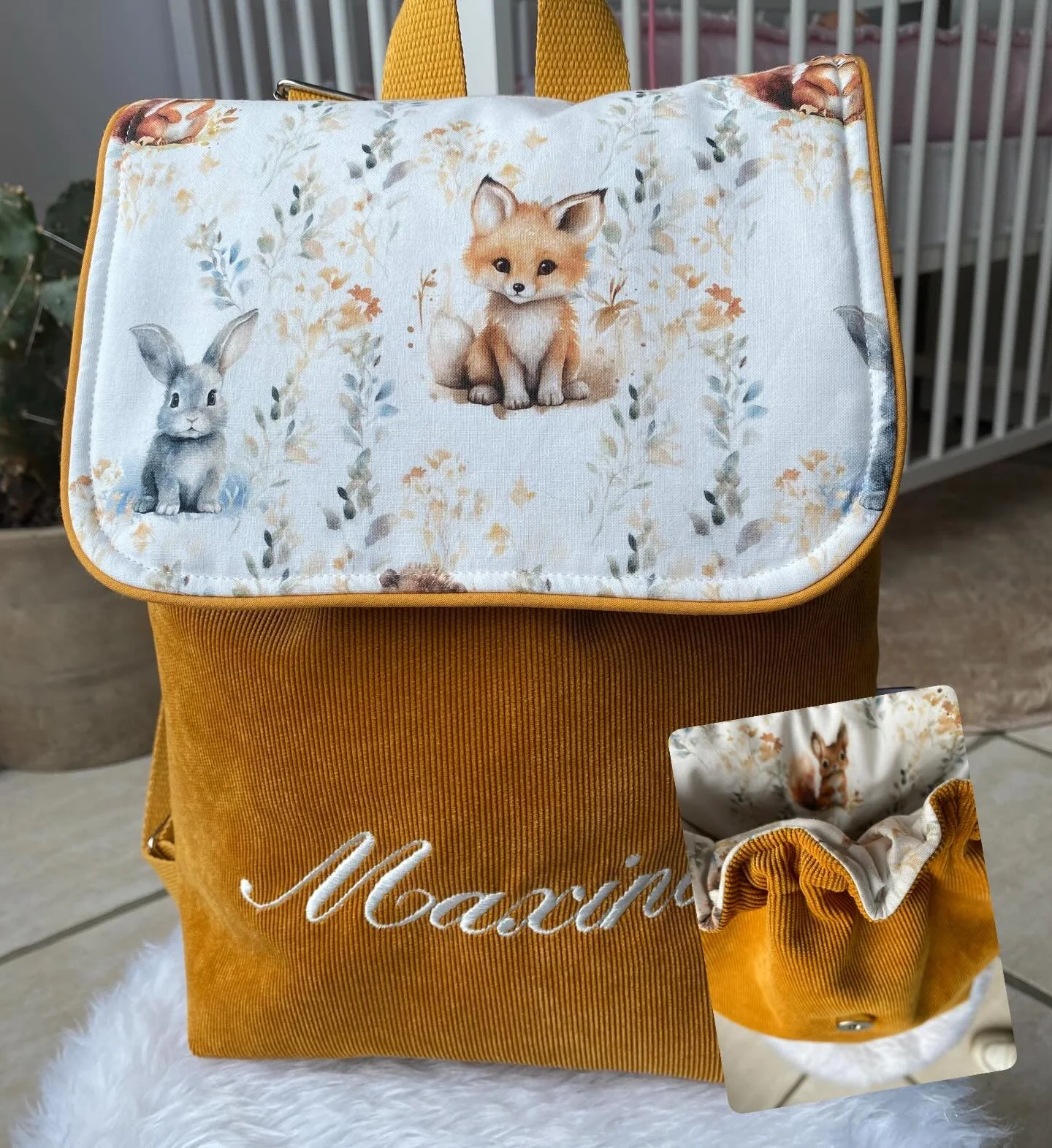 SAC À DOS VELOURS SUR-MESURE