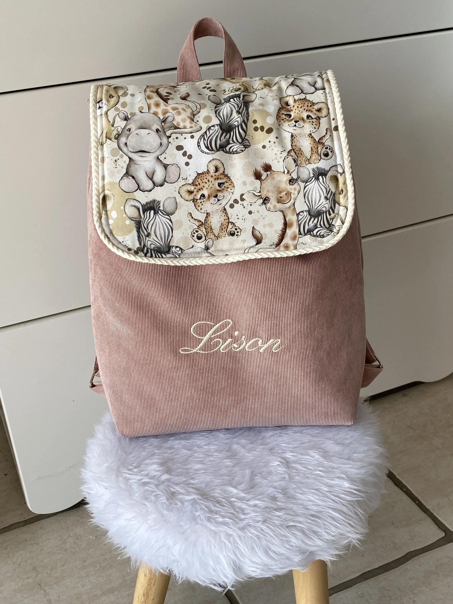 SAC À DOS VELOURS SUR-MESURE 
