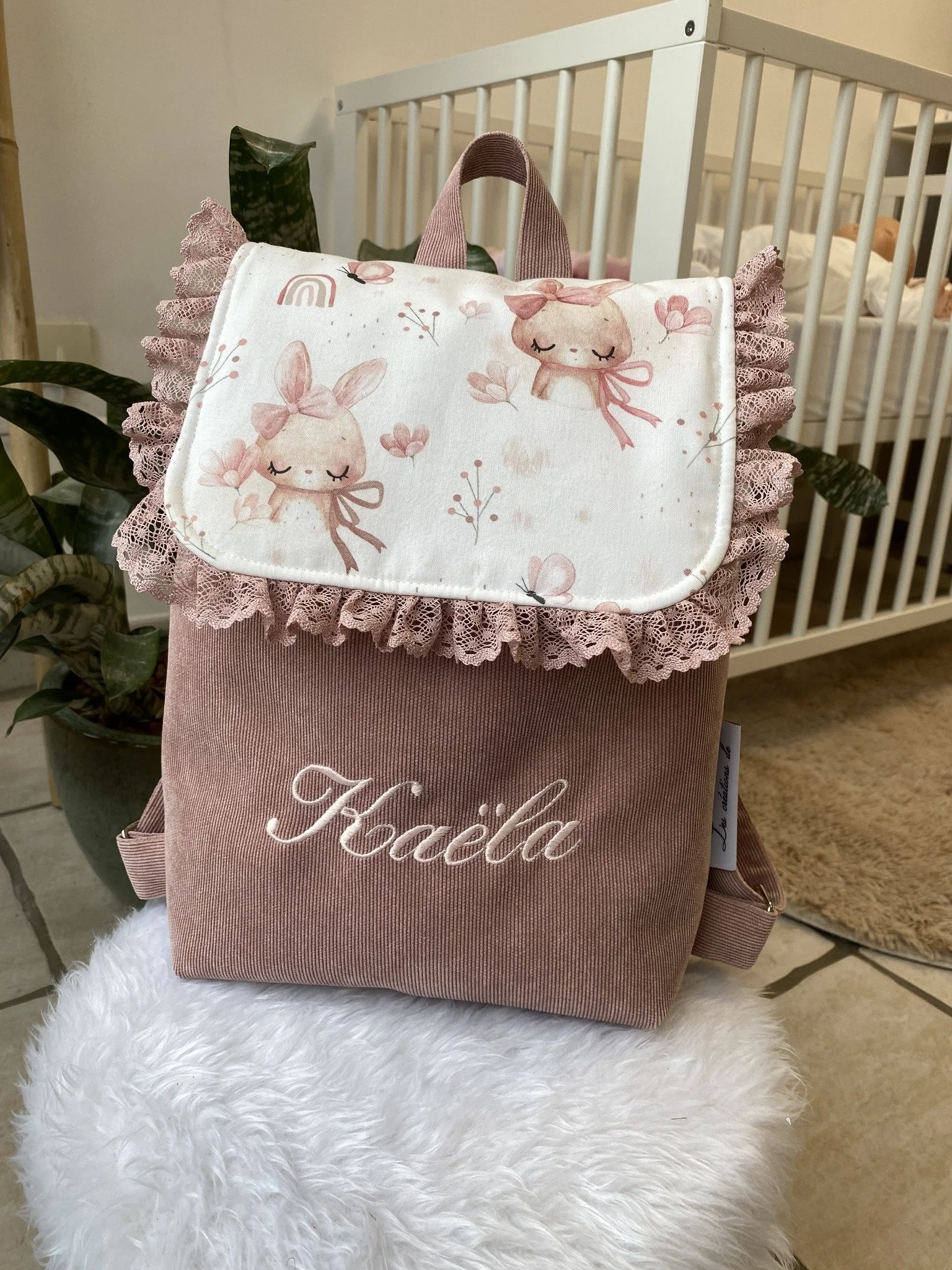 SAC À DOS VELOURS 30X30 SUR-MESURE
