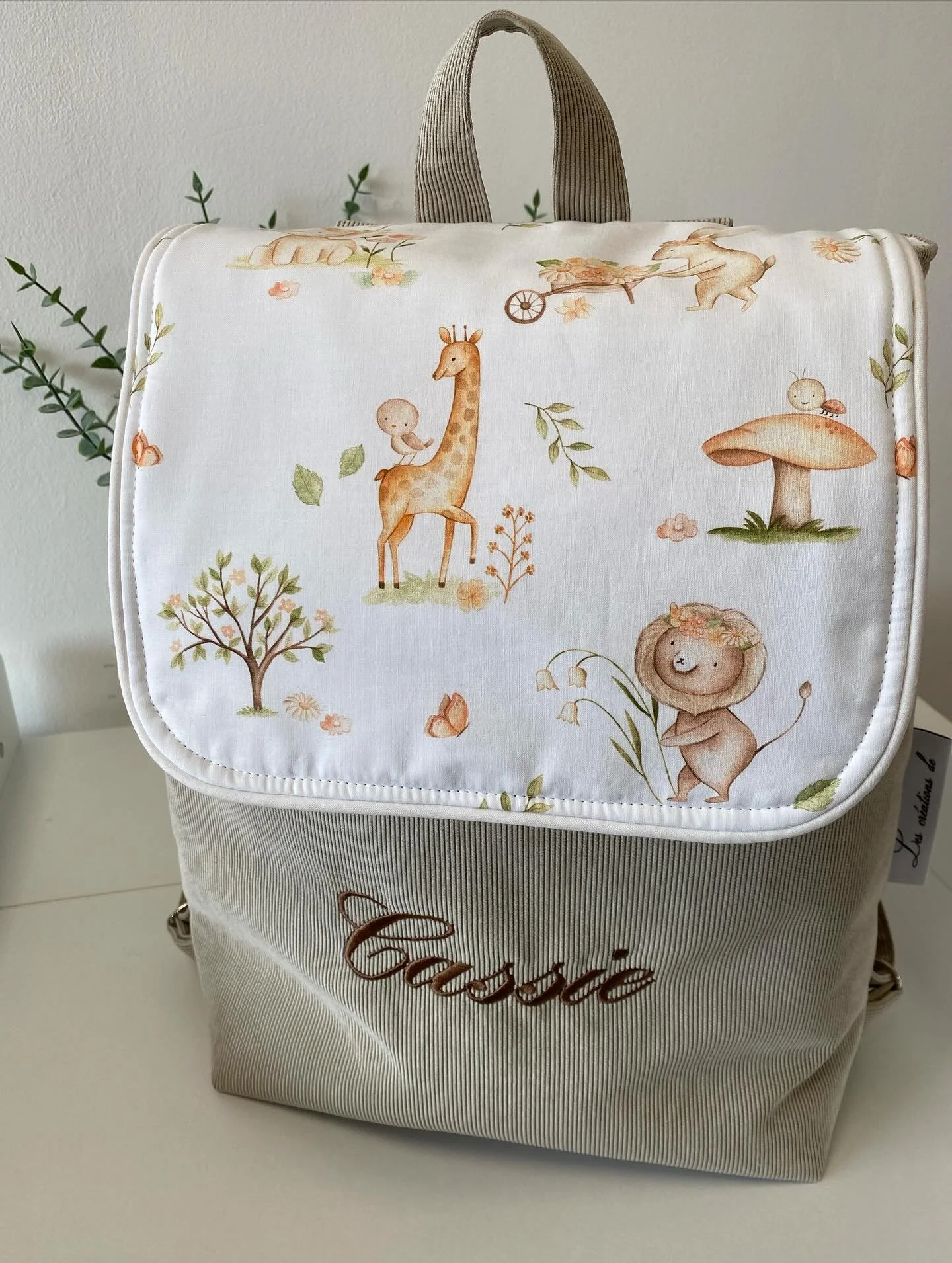 SAC À DOS VELOURS 35X35 SUR-MESURE