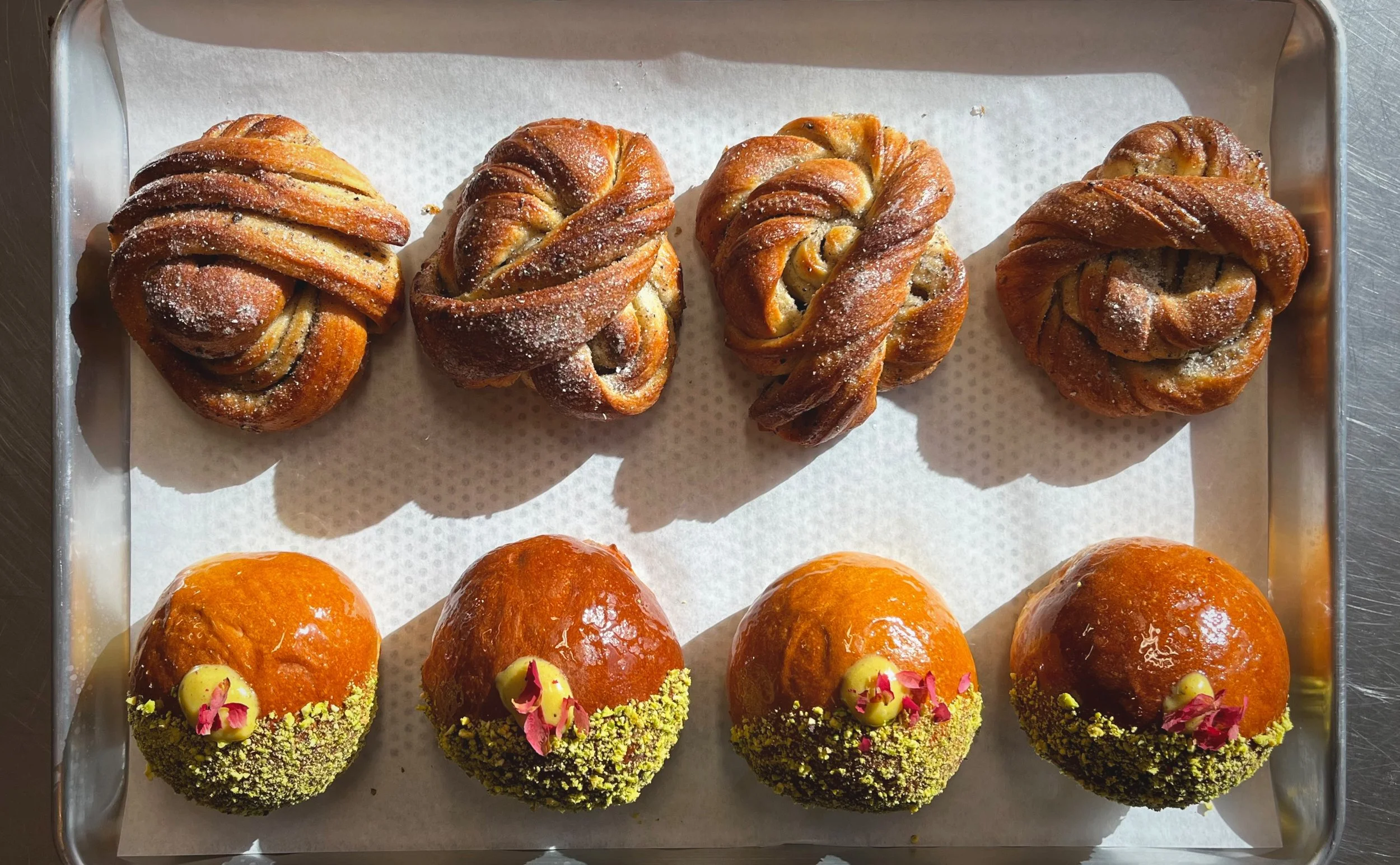 Morning buns and baked goods