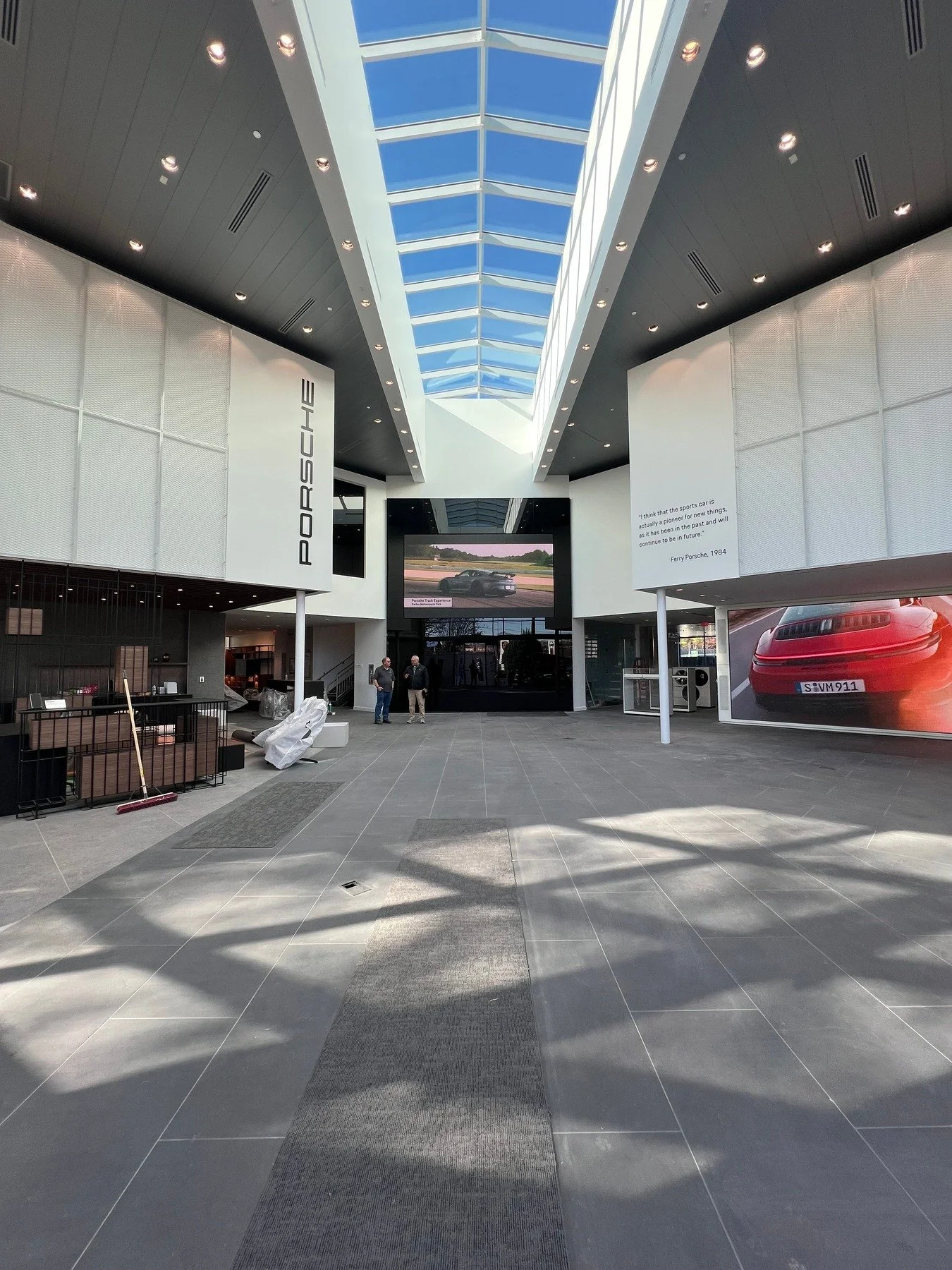 The Porsche Richmond build is in its final stages! Floors are in, the skylight is complete, TVs and digital displays are up, wall graphics and branding are in place, and we&rsquo;re now focusing on the finishing touches. It's all coming together!

#C
