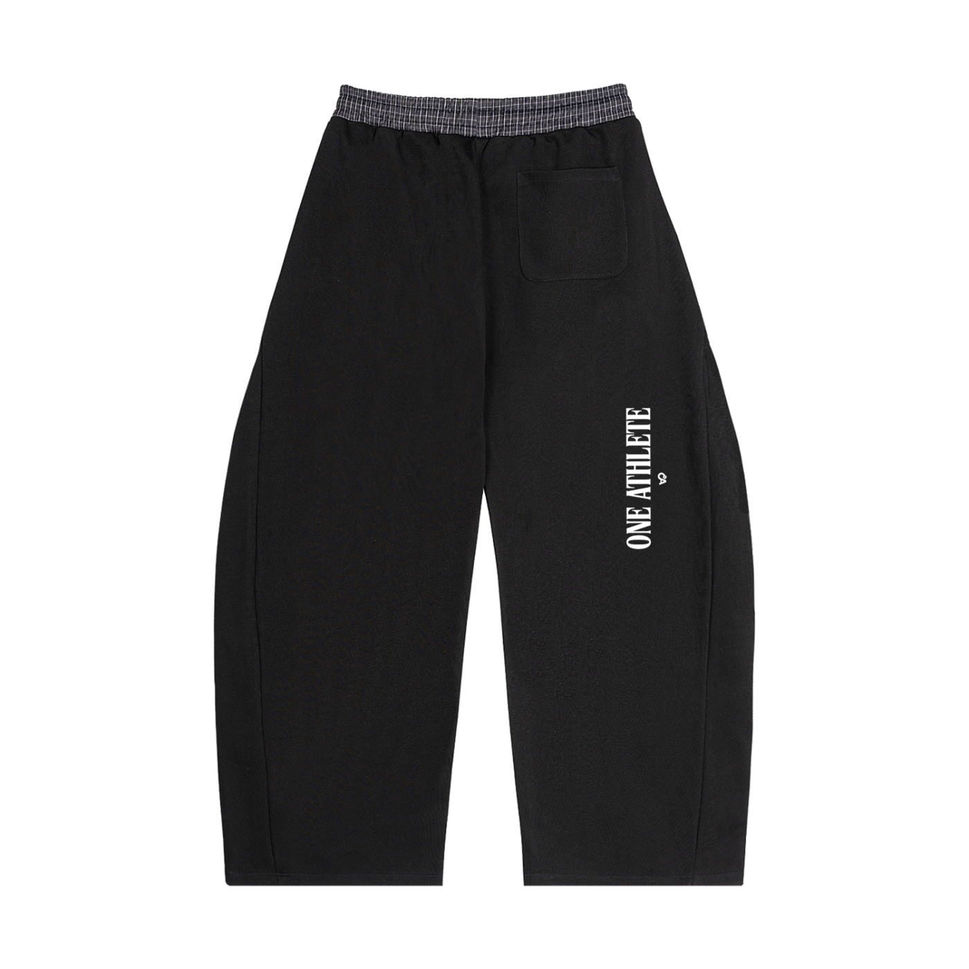 Plaid Waistband Barrel Sweatpants