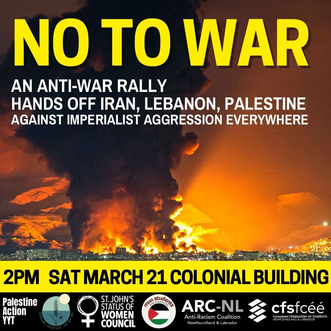 NO TO WAR: Hands off Iran, Lebanon, Palestine