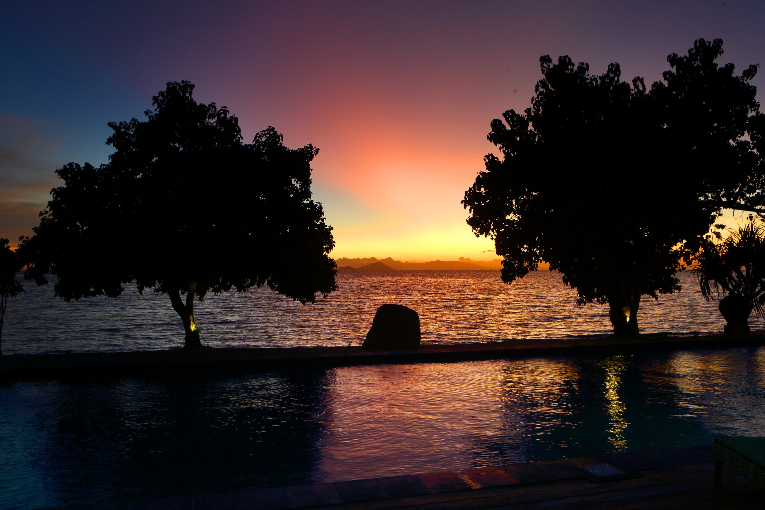 Stunning Sunsets from the Swimming Pool