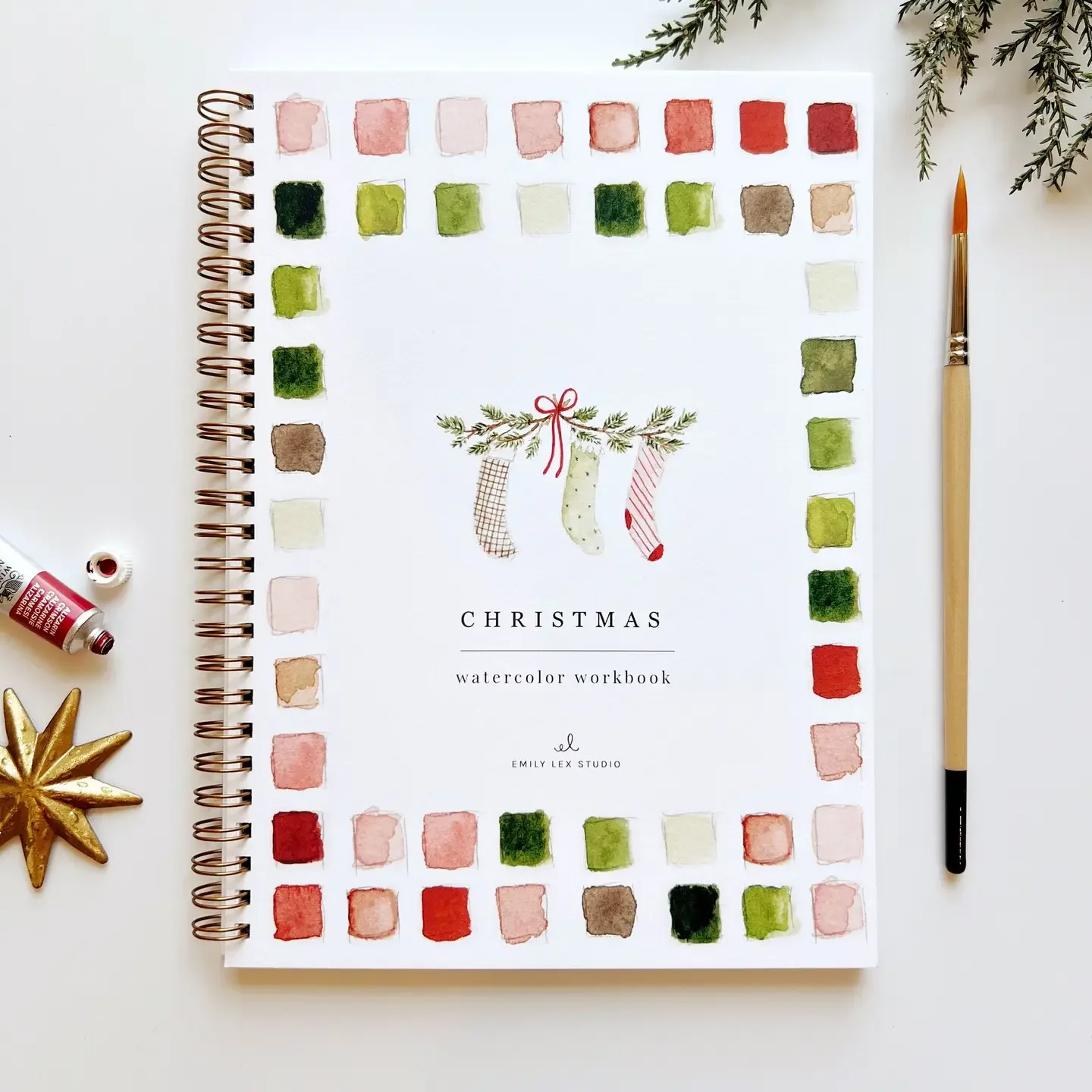 Emily Lex Christmas Watercolor Workbook