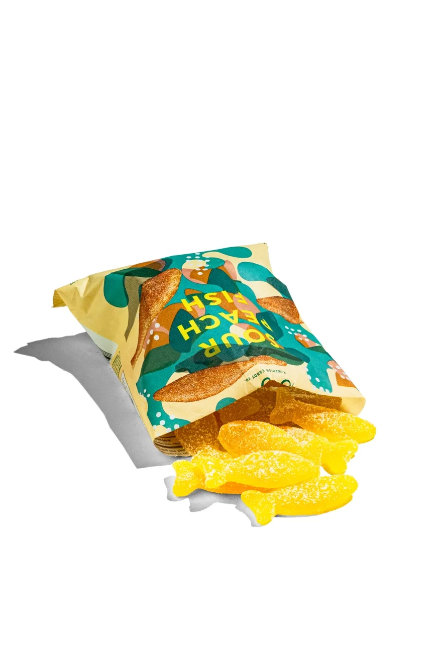 Bon Bon Sour Peach Fish - Swedish Candy