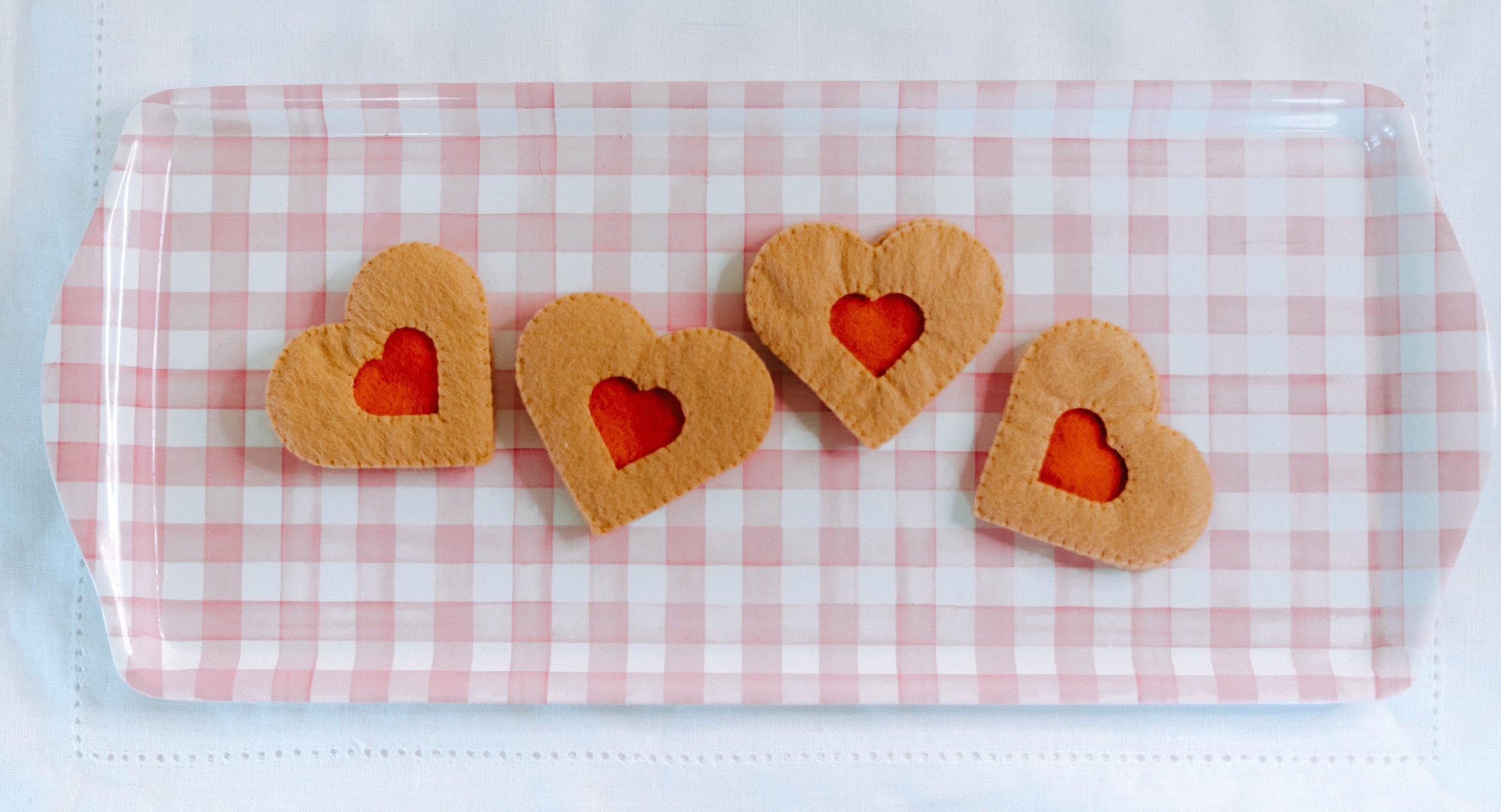 Felt Raspberry Sandwich Cookies