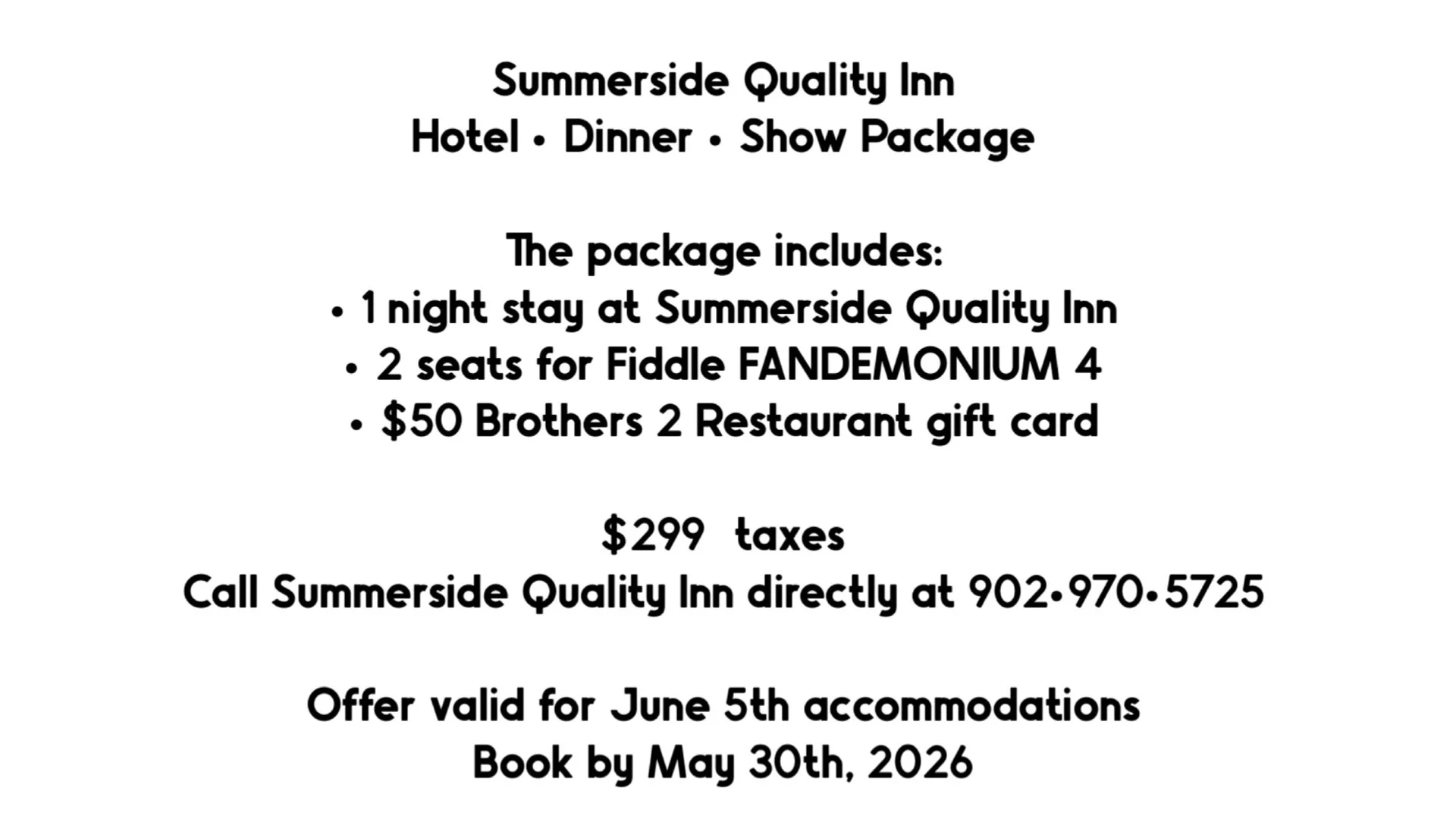 Hotel pkg Fiddle FANDEMONIUM 4