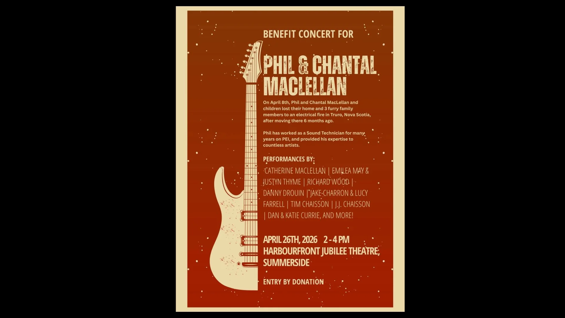 Benefit Concert for Phil &amp; Chantal MacLellan