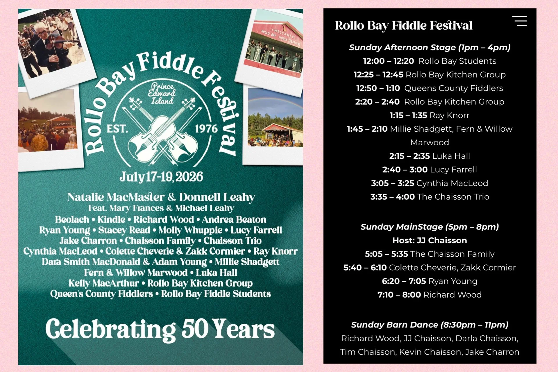 50th Rollo Bay Fiddle Festival