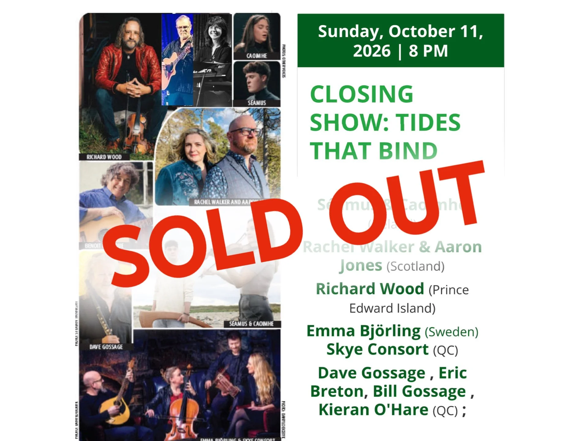 Closing Show: Tides that Bind ~ Celtic Harmonies International Festival