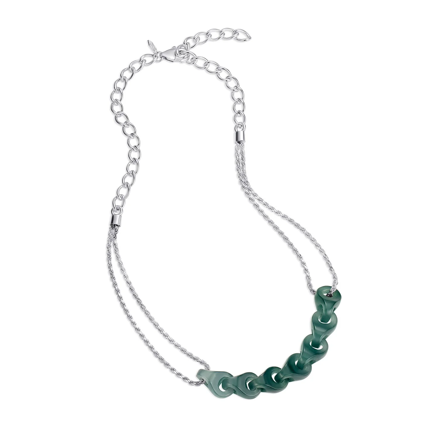 Jadeite Link Choker Necklace