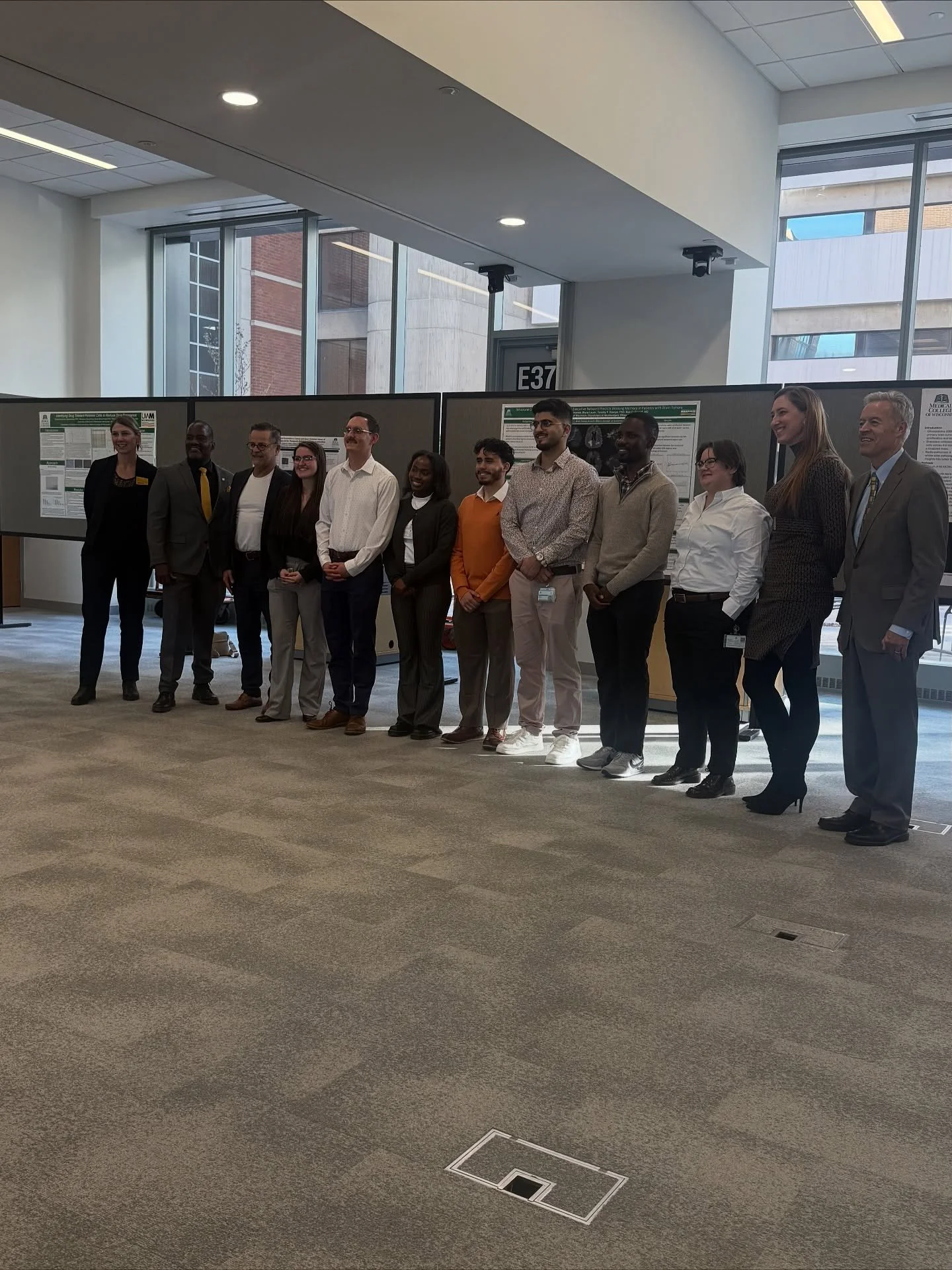 We are so proud of our UWM students Mrina and Adam for presenting their research today at the @medicalcollegeofwi Cancer Center MCW-UWM Undergraduate Research Experience Program Poster Session 🥼 They have both put so much work into their projects an