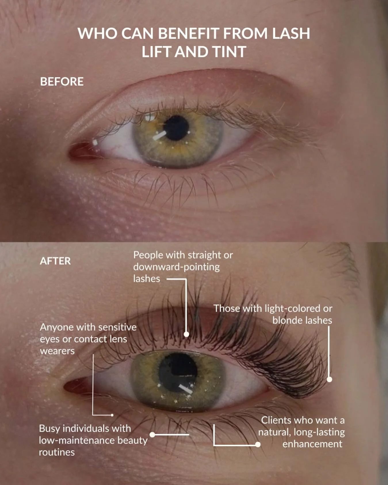 What is a Lash Lift?? A game changer, that&rsquo;s what!

This treatment gently lifts and curls your natural lashes from the root, giving you that fresh, wide-eyed look that lasts 6&ndash;8 weeks. A natural lash lift is perfect for anyone wanting def