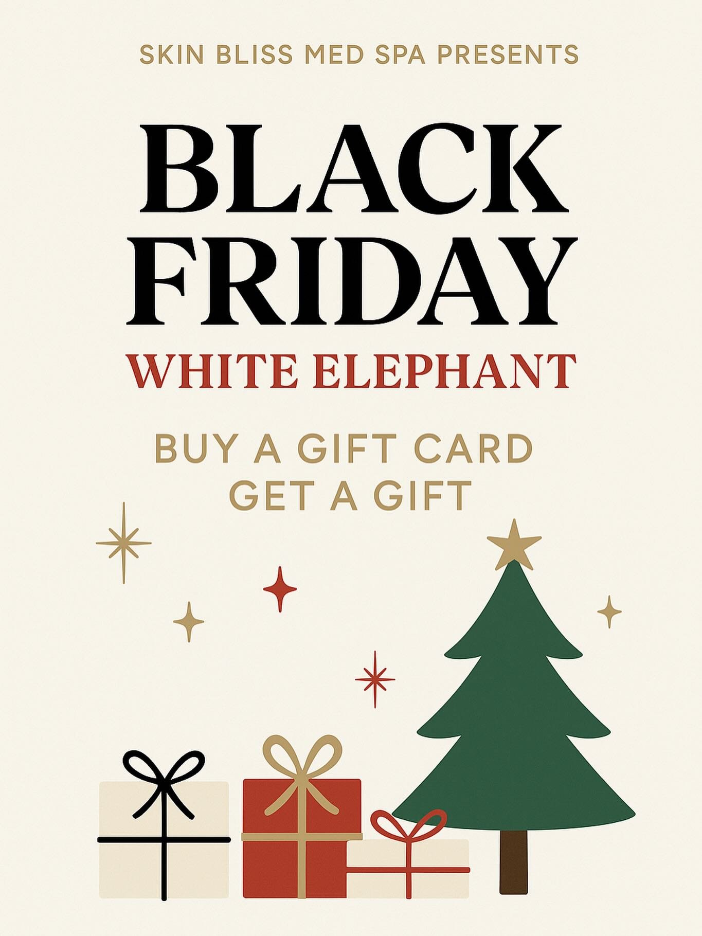 It&rsquo;s Happening! Everyone Stay calm! 
While you&rsquo;re out Black Friday shopping, don&rsquo;t forget to stop by and pick up gift cards for the ladies in your life! 

When you do you&rsquo;ll get a chance to pick from one of the white elephant 