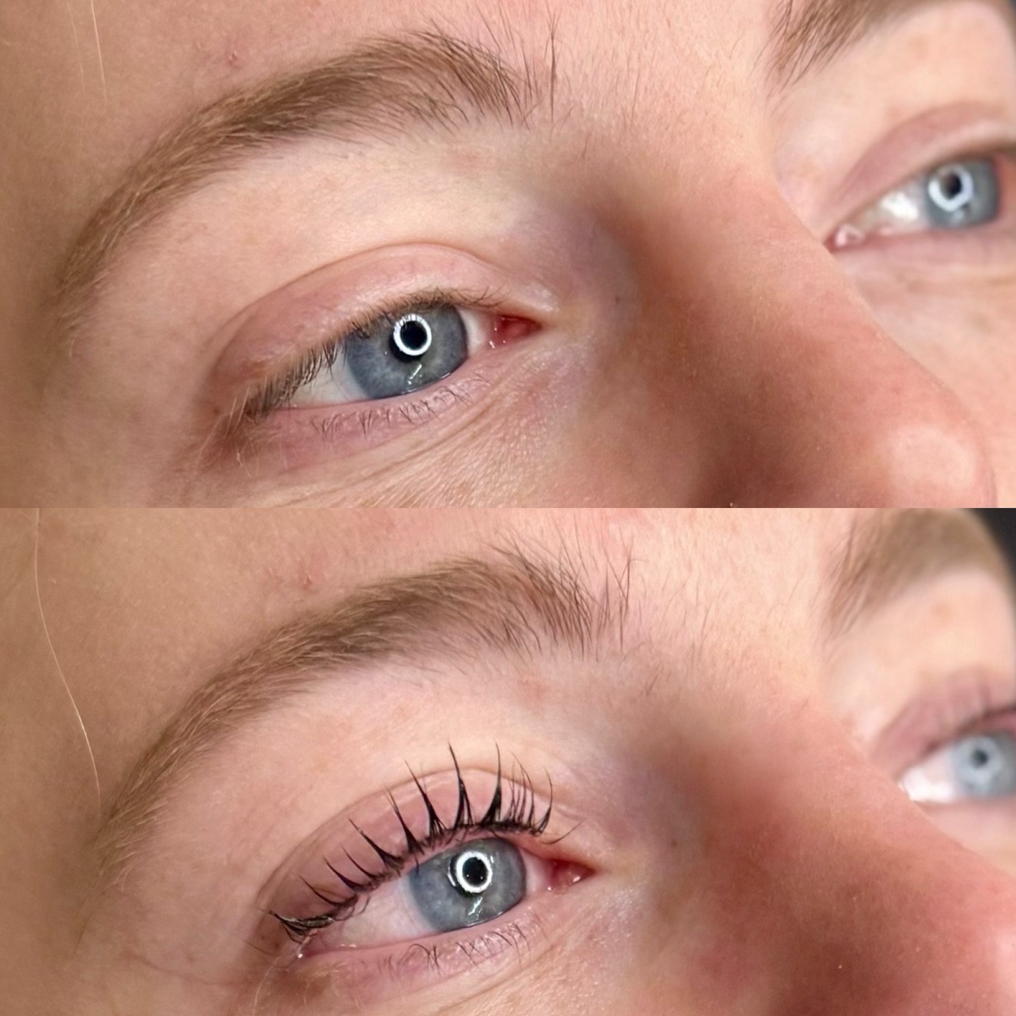 before &rarr; after ✨ lash lift + tint  by Kinsley 

This is a perfect example of who benefits most from a lash lift + tint.

A lash lift is ideal if you have:
	&bull;	lashes that grow straight out or slightly downward
	&bull;	lashes that disappear w