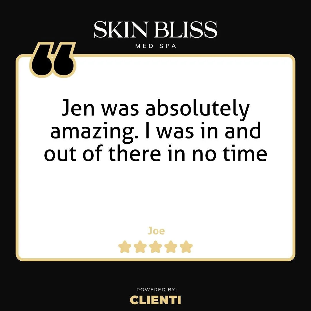 Thank you Joe for the 5-Star Google Review: "Jen was absolutely amazing. I was in and out of there in no time"
