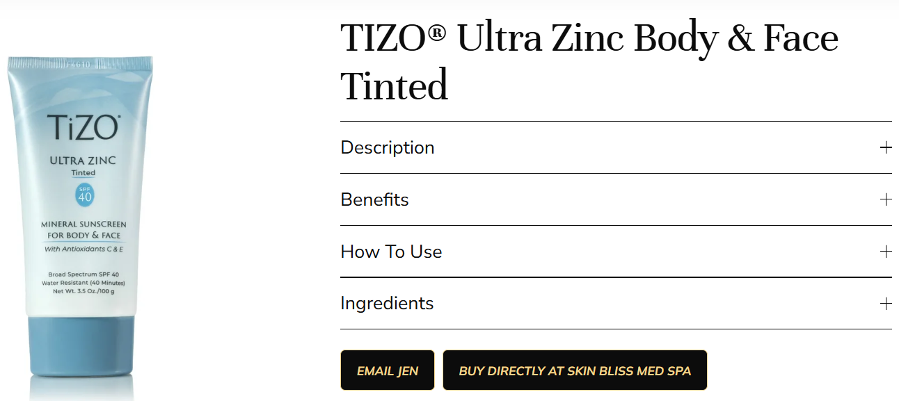 TIZO® Ultra Zinc Body & Face Tinted
