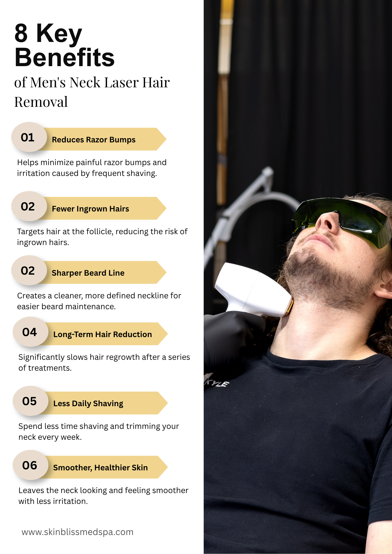 8 Key Benefits of Men's Neck Laser Hair Removal