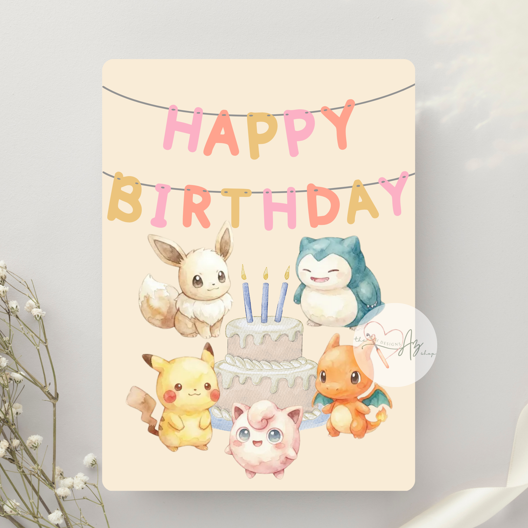Pocket Monster Birthday Bash Card