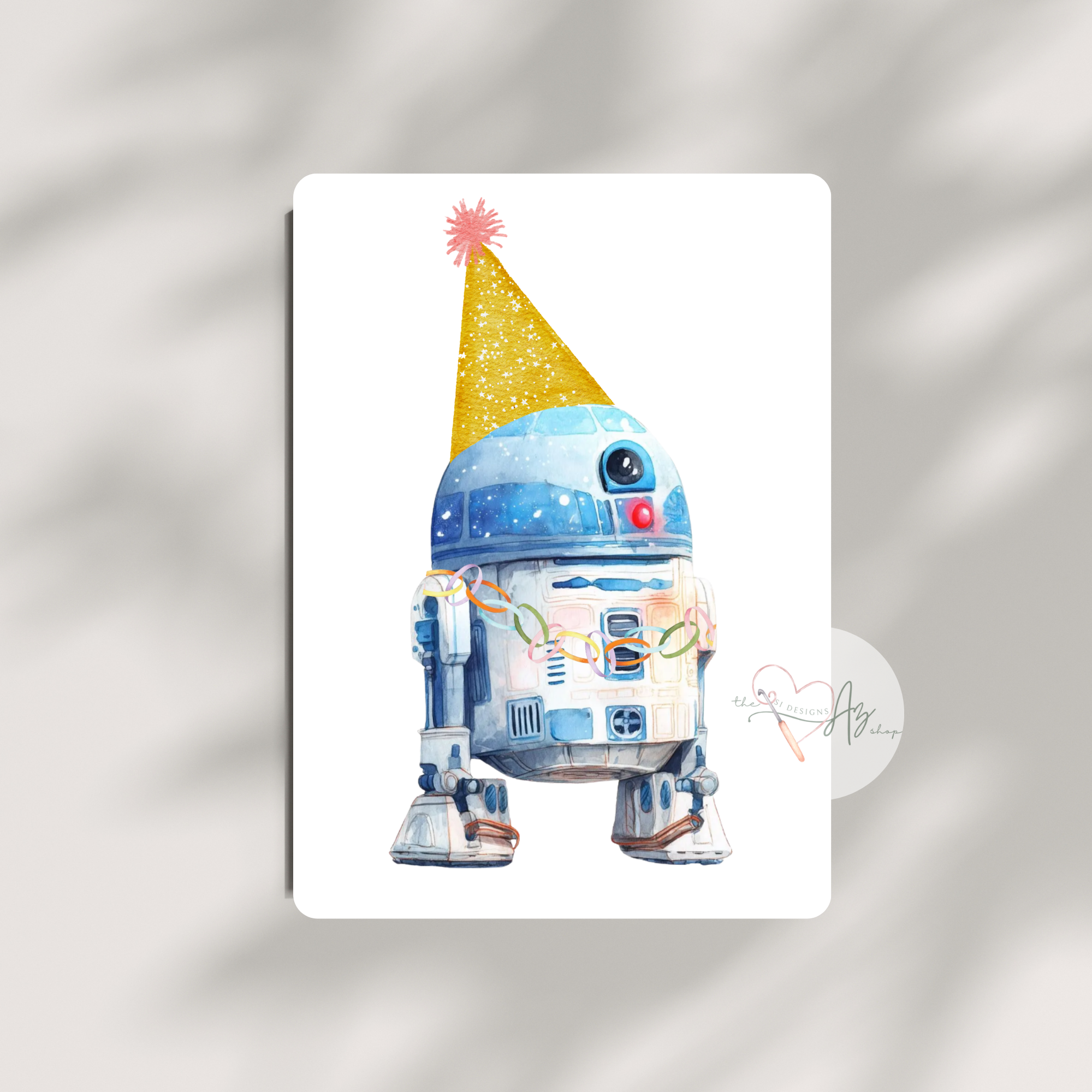 Astro Droid Birthday Greeting Card