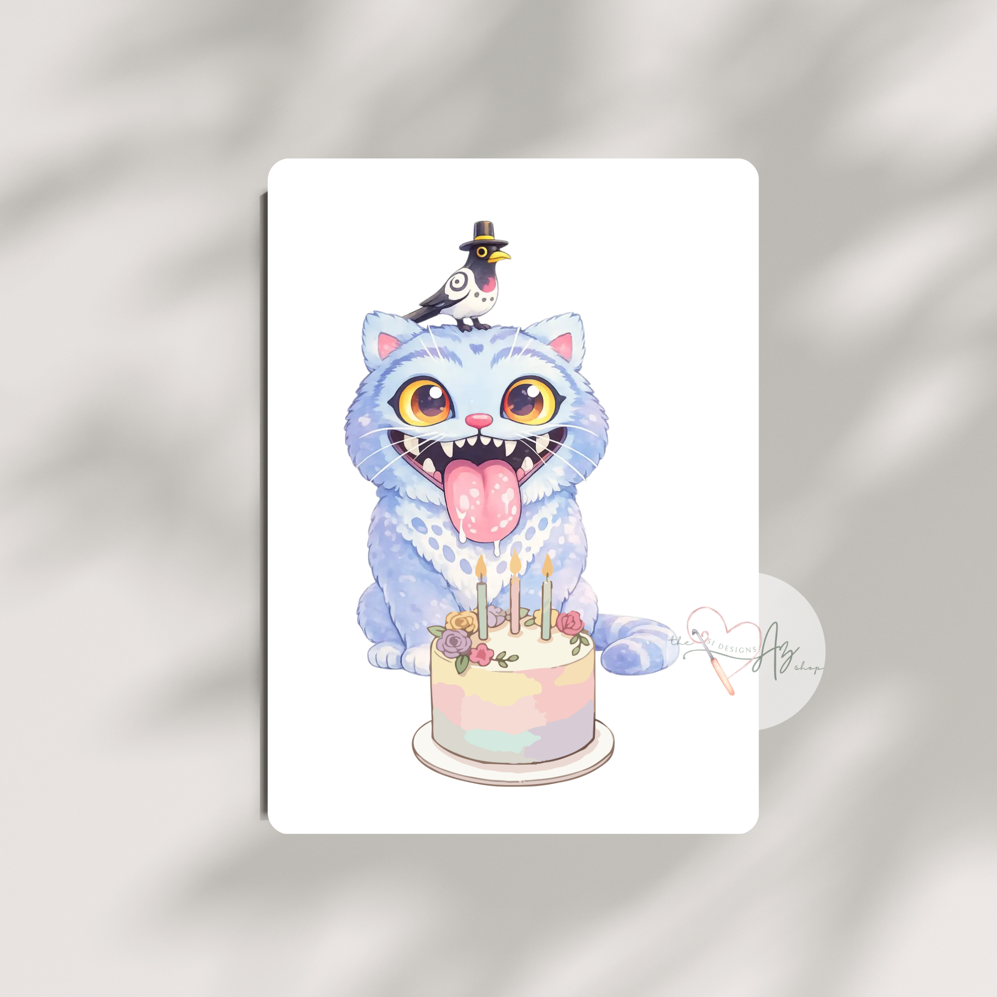 Tiger & Bird Birthday Celebration Card