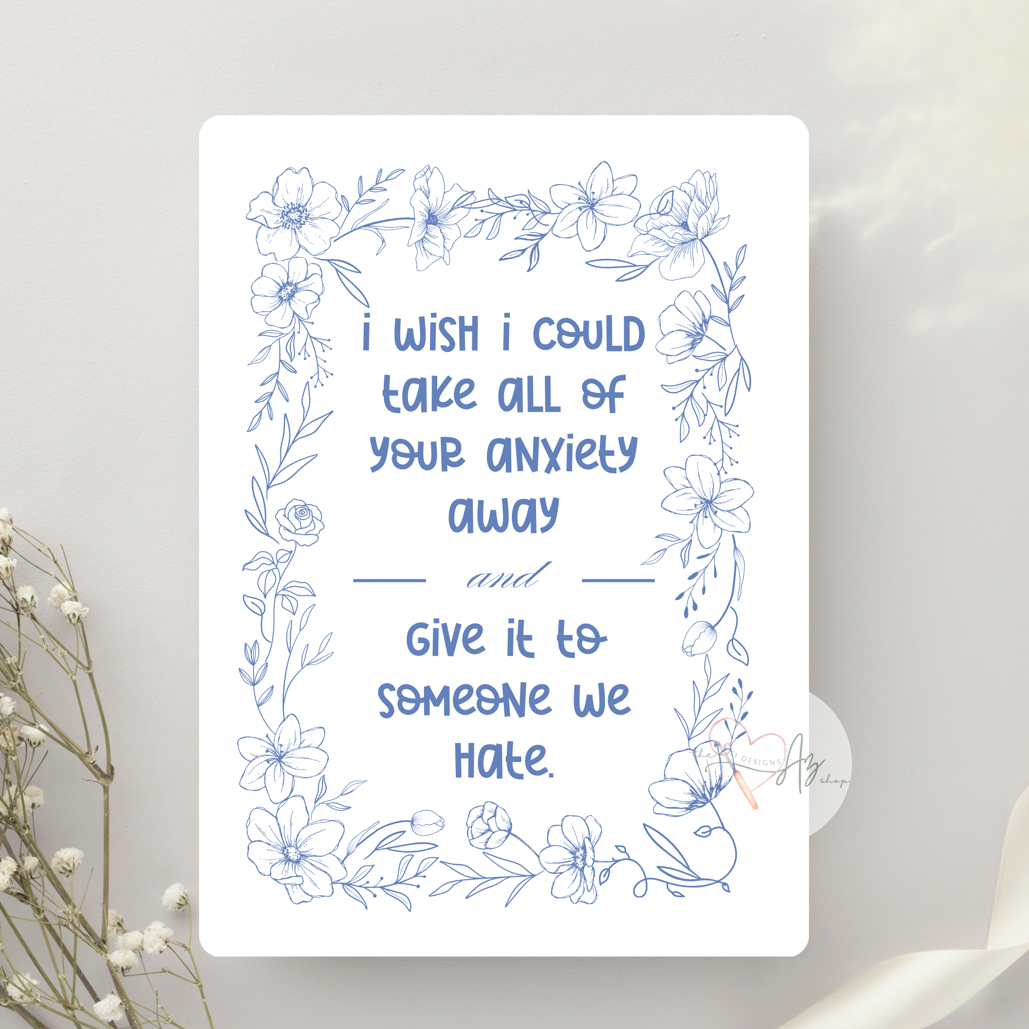 Anxiety & Wishes Greeting Card