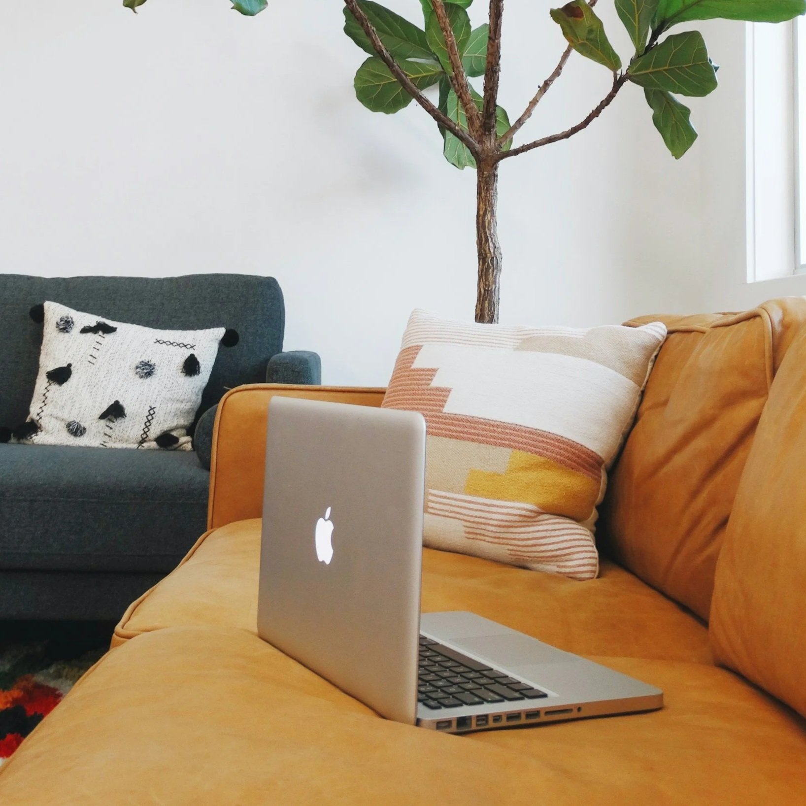 laptop on a desk tele-therapy session