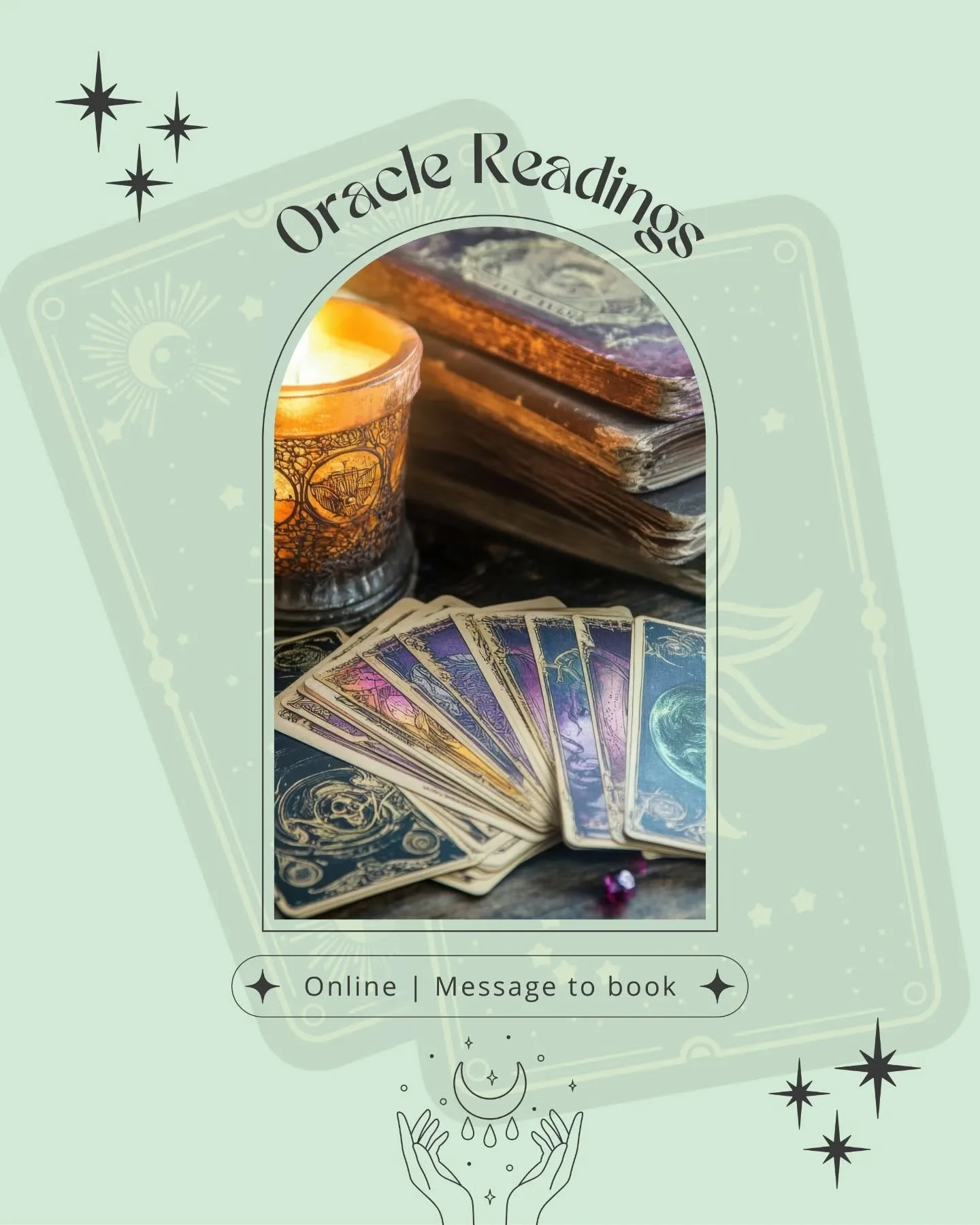 ✨ Now Offering Oracle Card Readings! ✨

I&rsquo;m excited to share that I&rsquo;m now offering oracle card readings for anyone looking for clarity, guidance, or a little extra support in life. 

What are oracle readings?
Oracle cards are a gentle, in