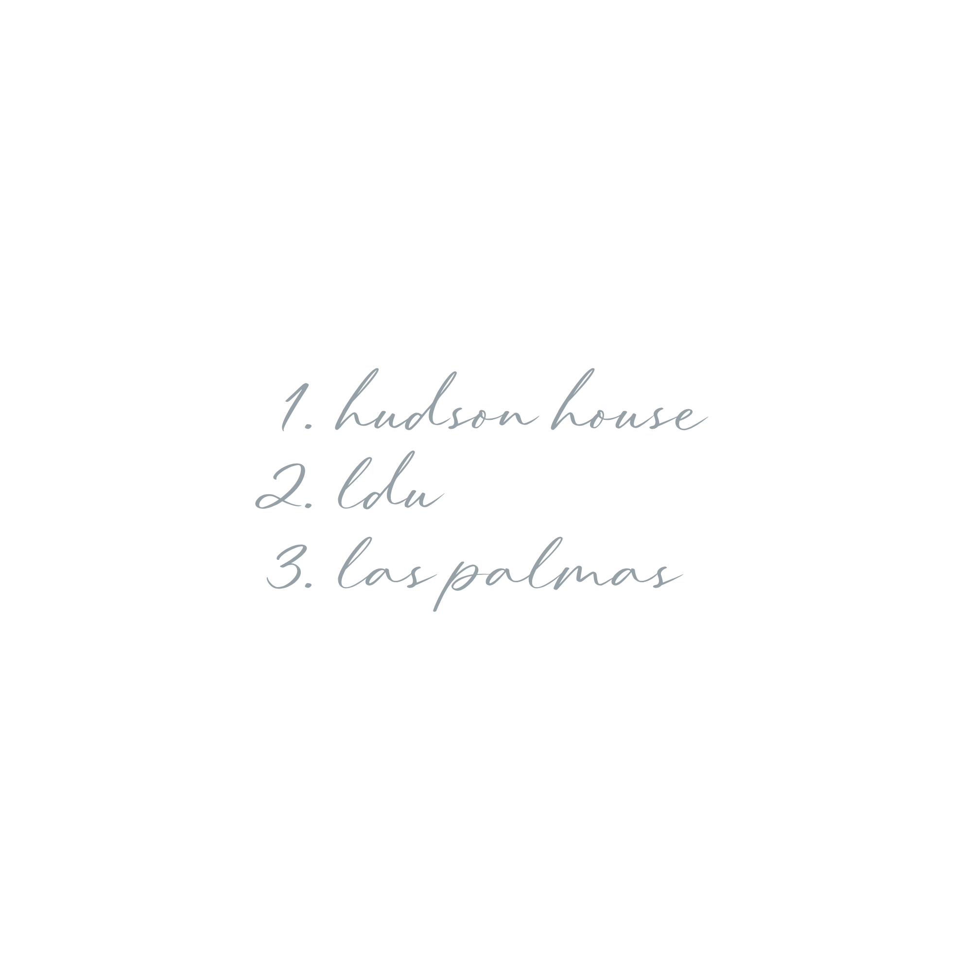 3 point list: 1. Hudson House, 2. LDU, 3. Las Palmas